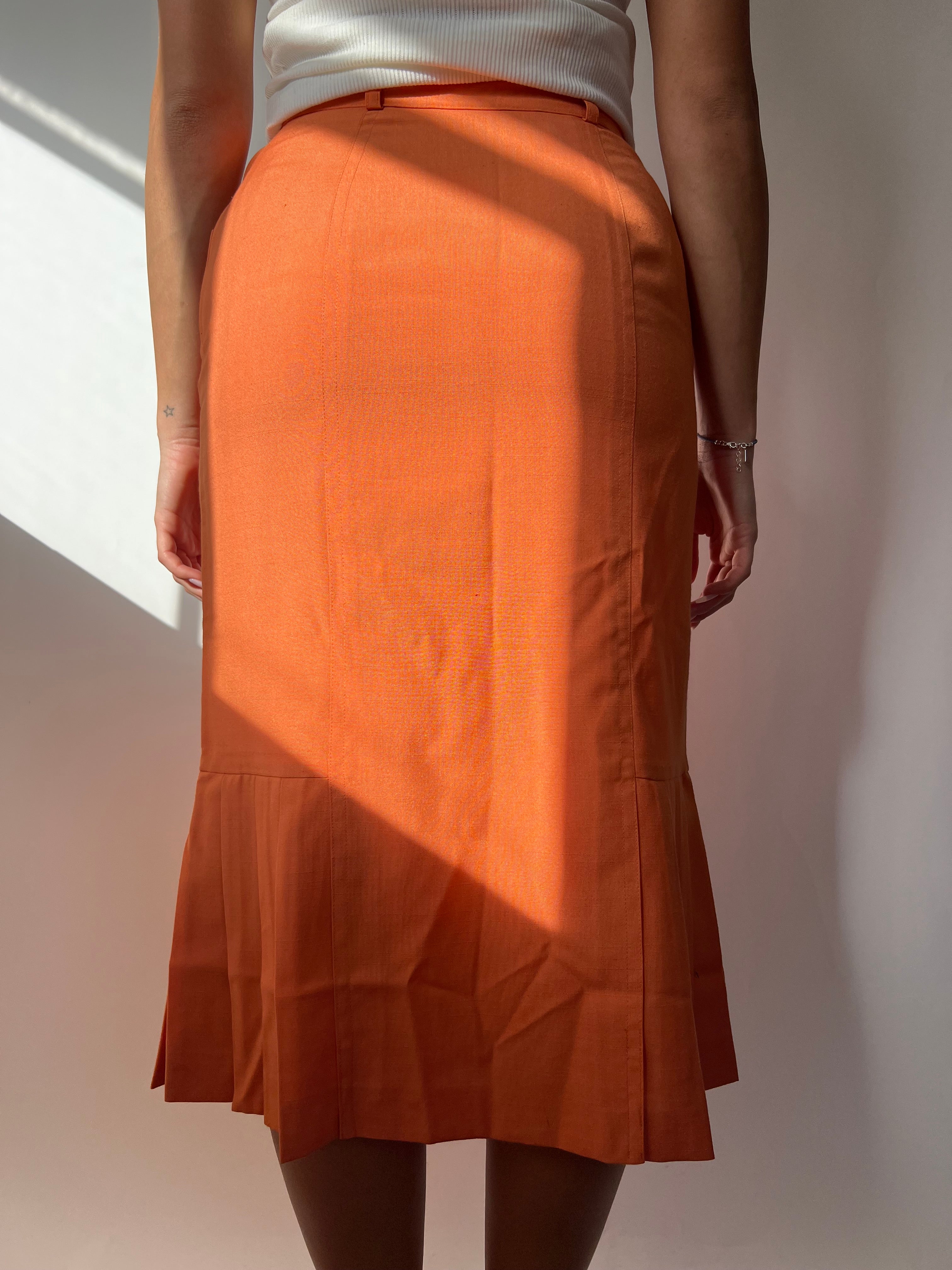 חצאית מחויטת כתומה (38)