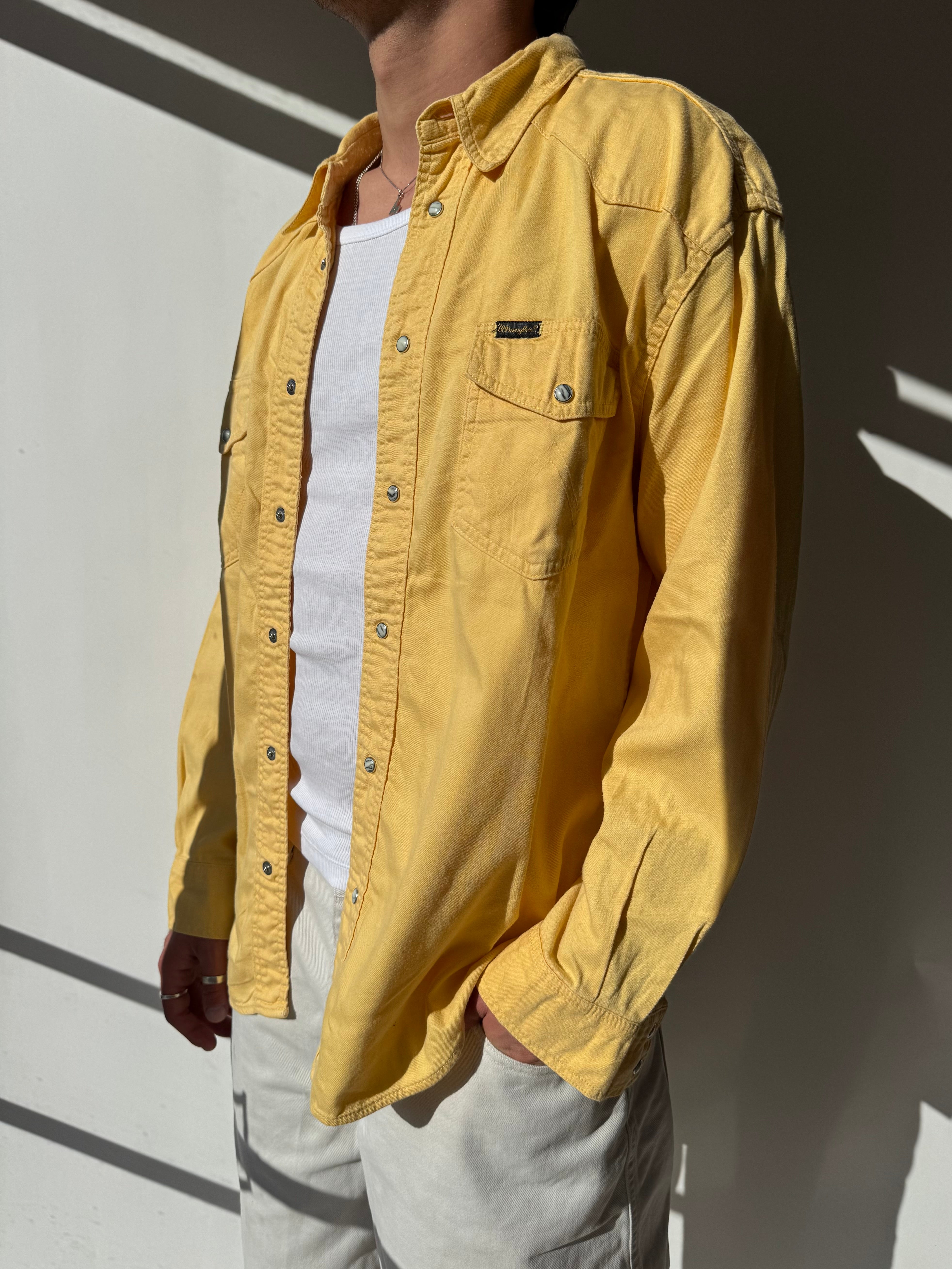 חולצה מכופתרת צהובה Wrangler (L)