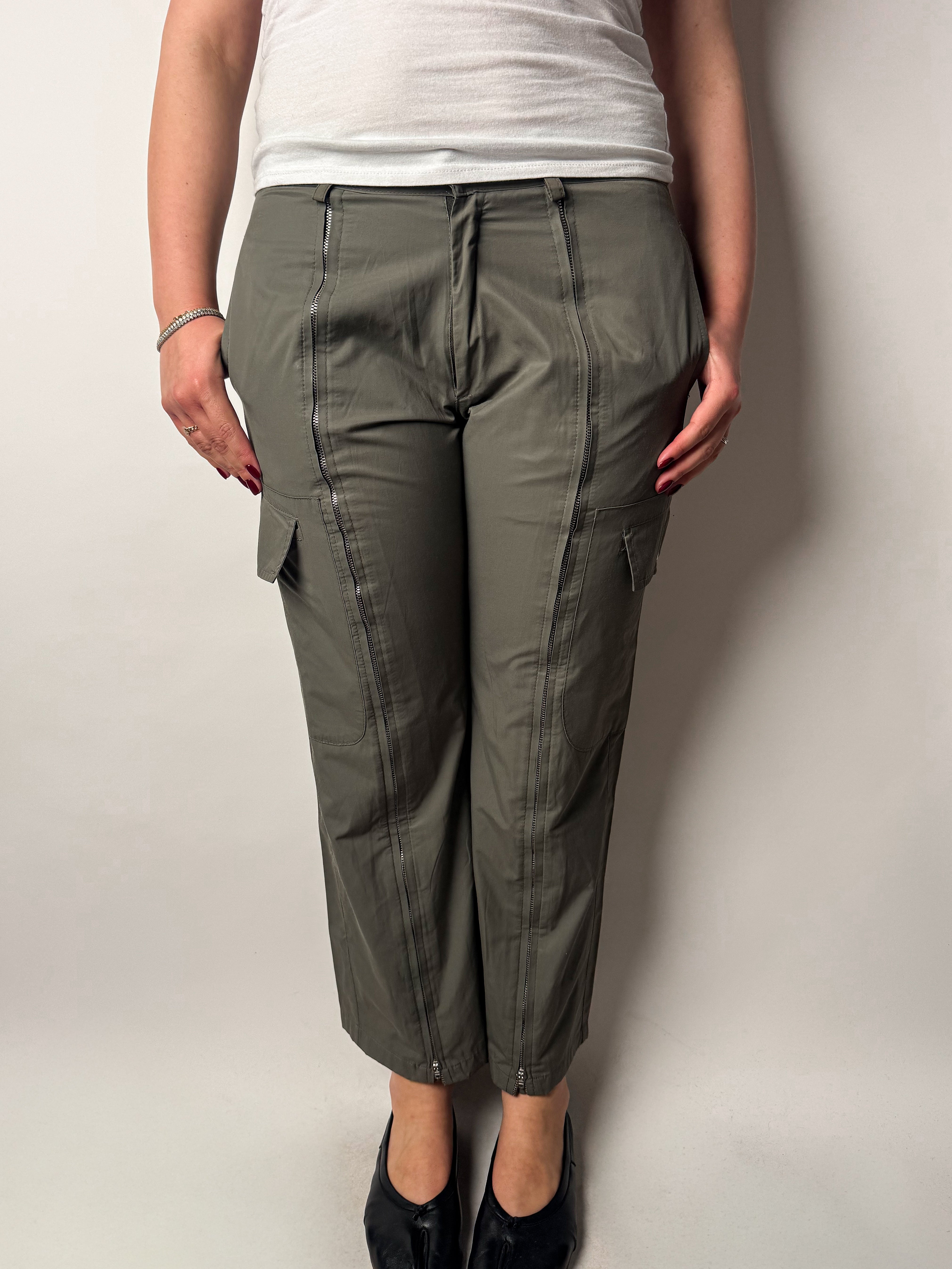 מכנסי 7/8 בשילוב רוכסנים (40)