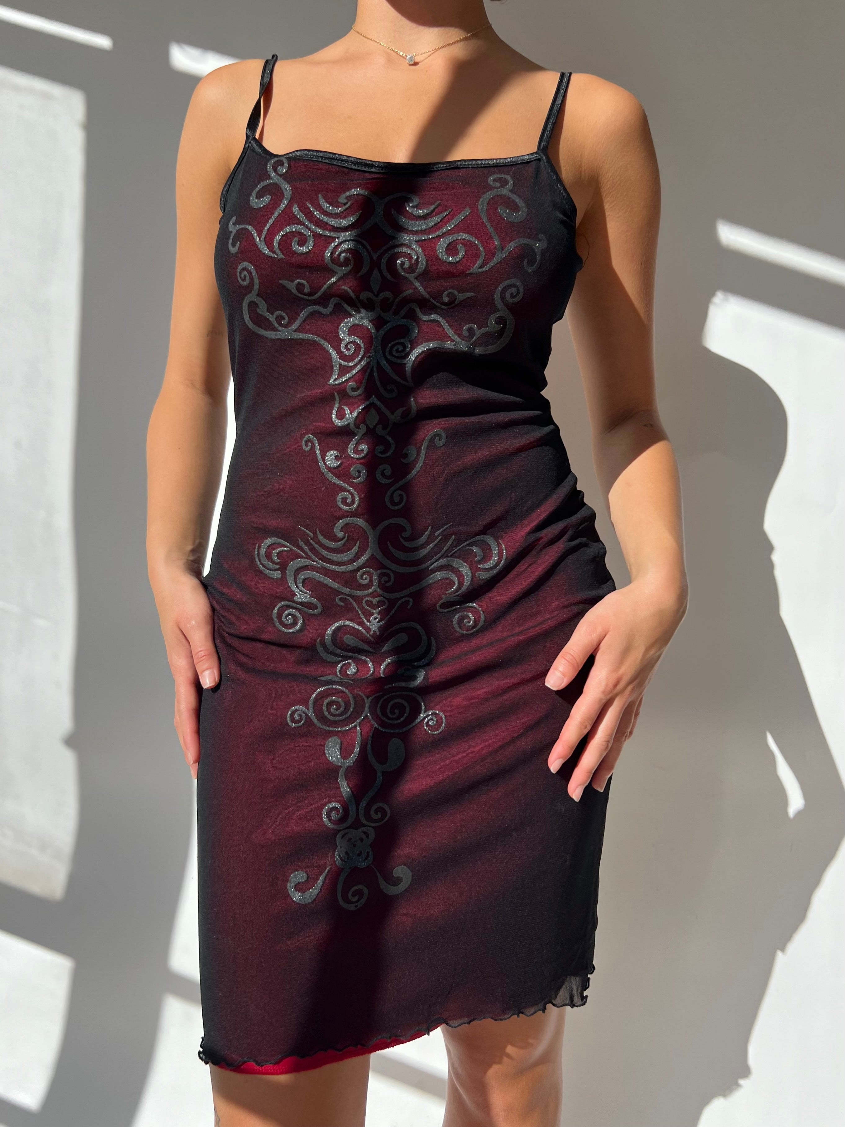 שמלת מש מידי עם הדפס (M)