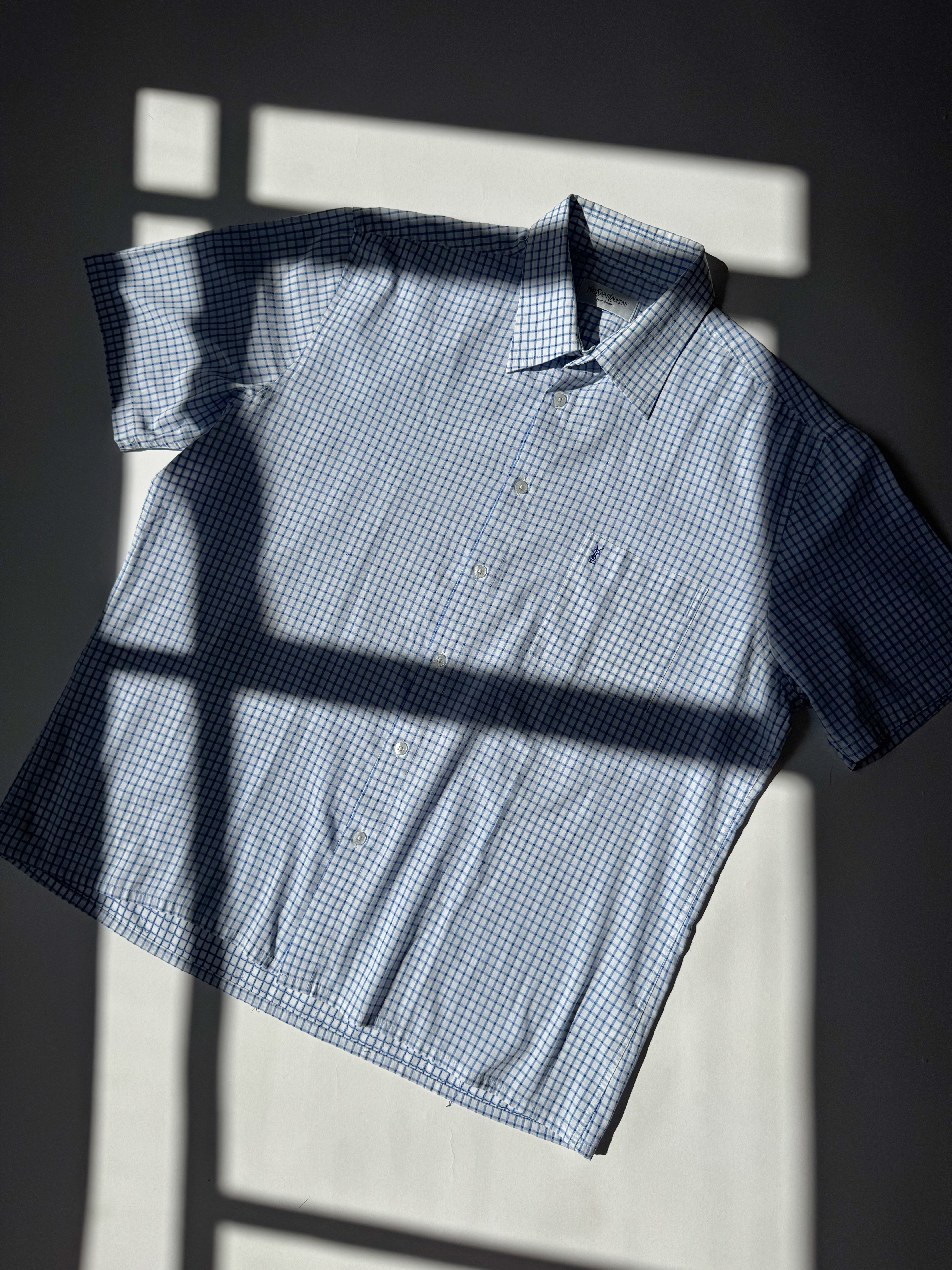 חולצה מכופתרת משבצות Yves Saint Laurent (XL)