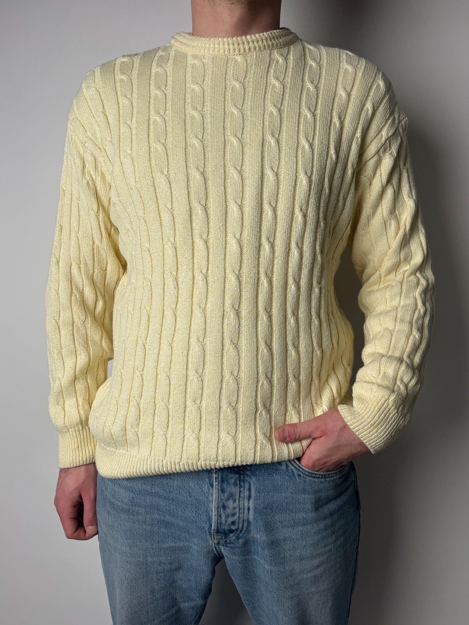 סריג צמות צהבהב (L)