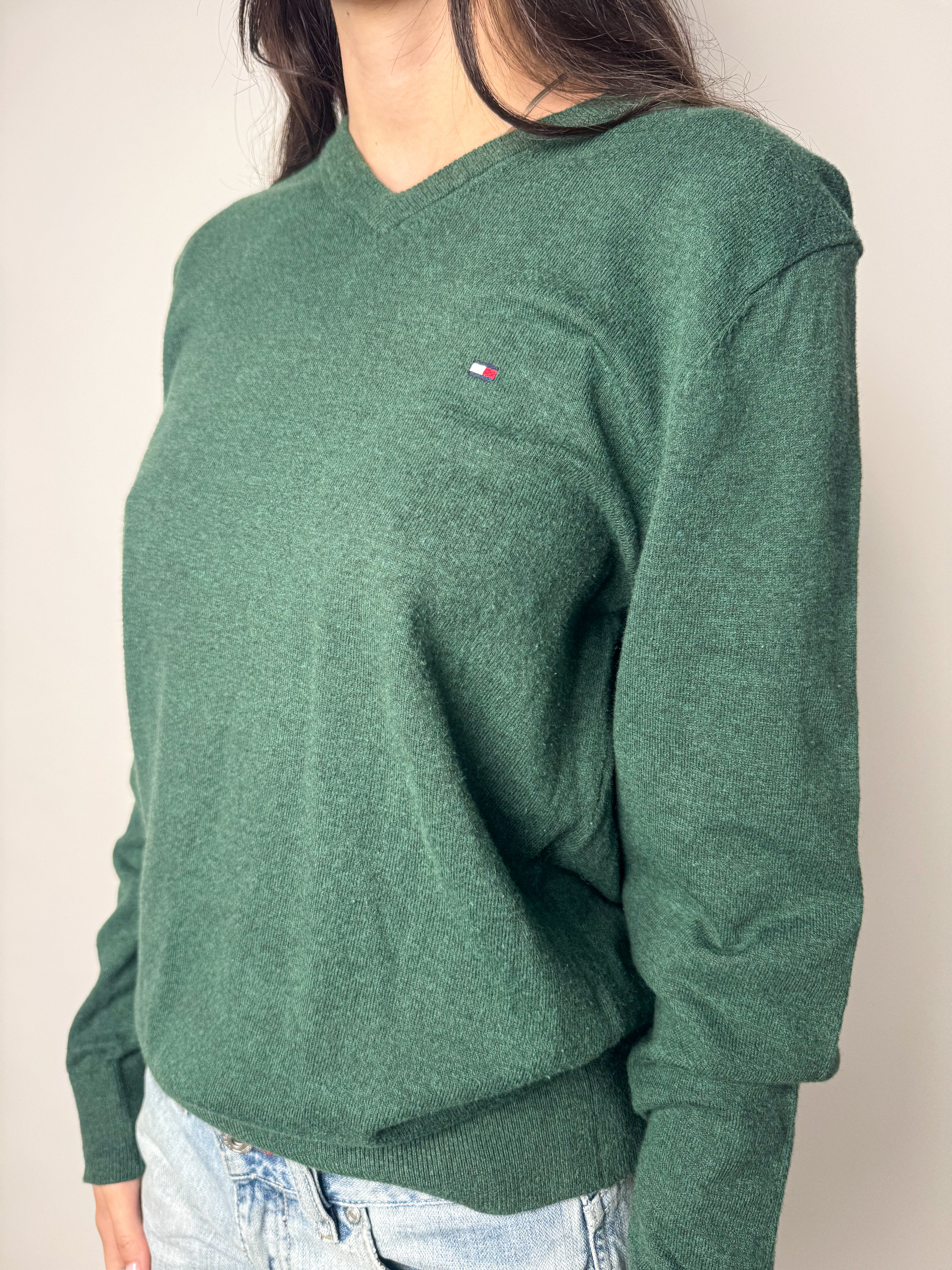 סריג ירוק Tommy Hilfiger (S)