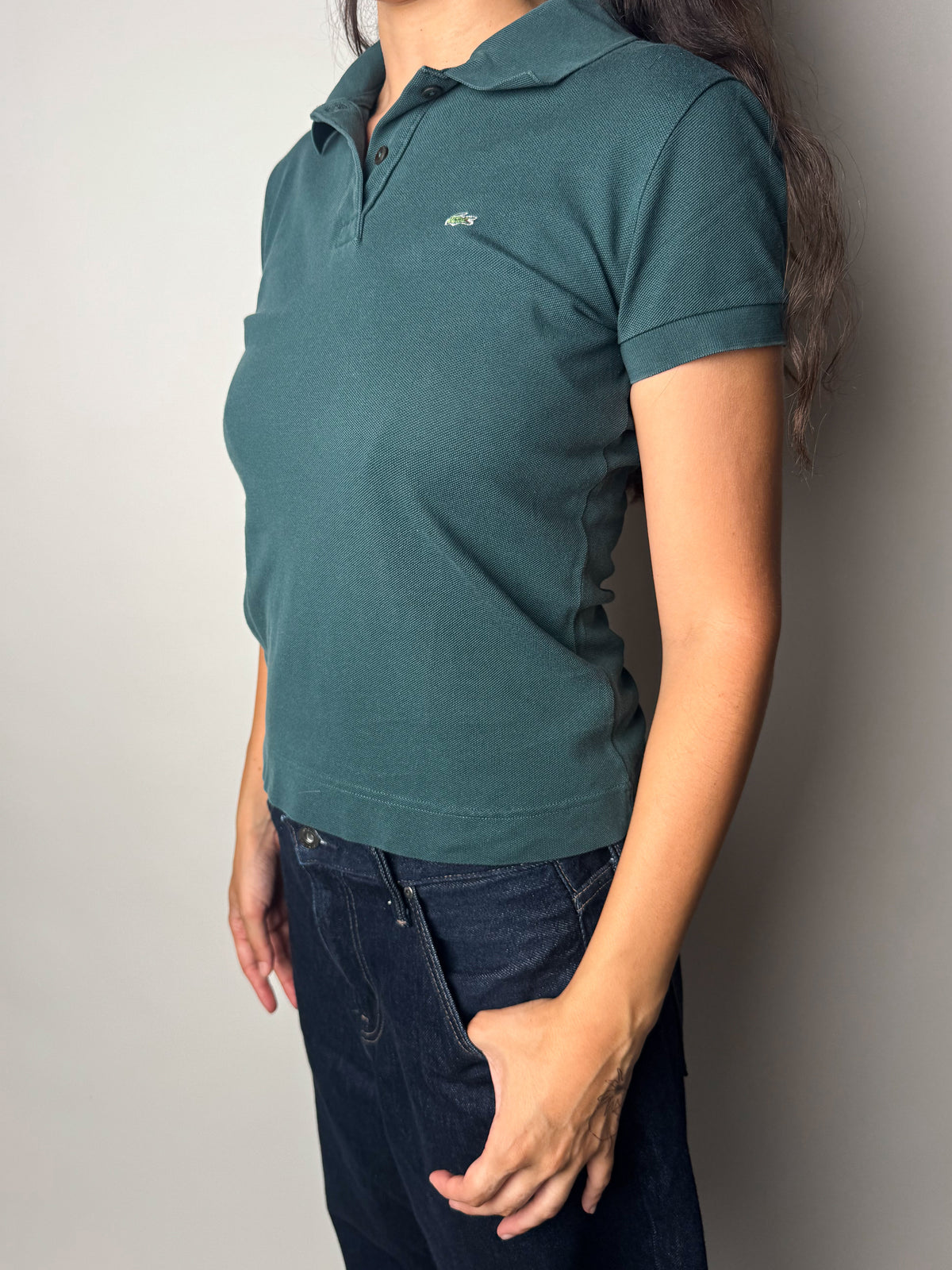 חולצת פולו ירוקה Lacoste (M)