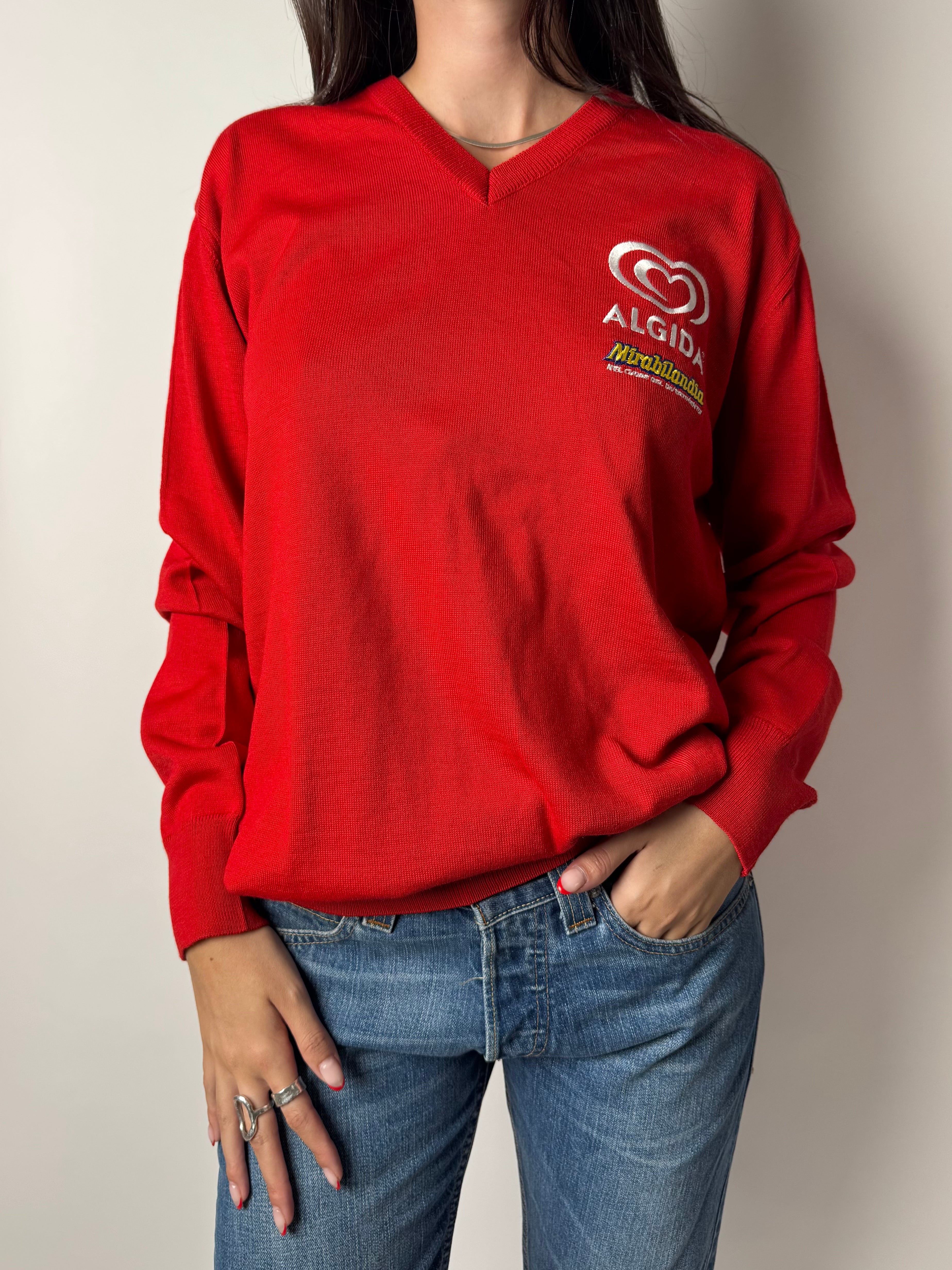 סריג לוגו אדום (M)