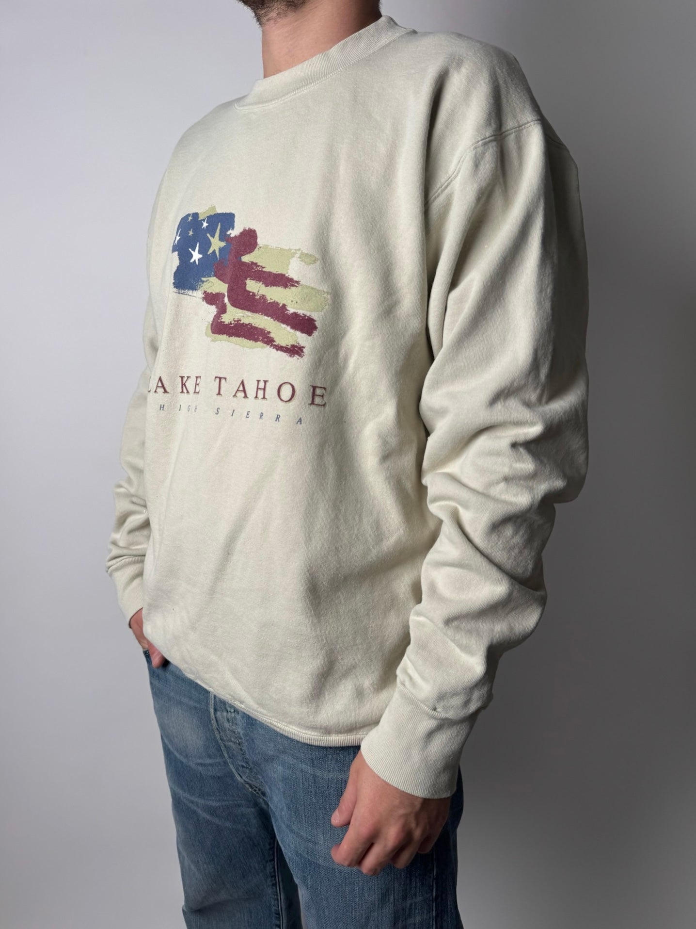 סווטשרט כותנה עם פרינט (L)