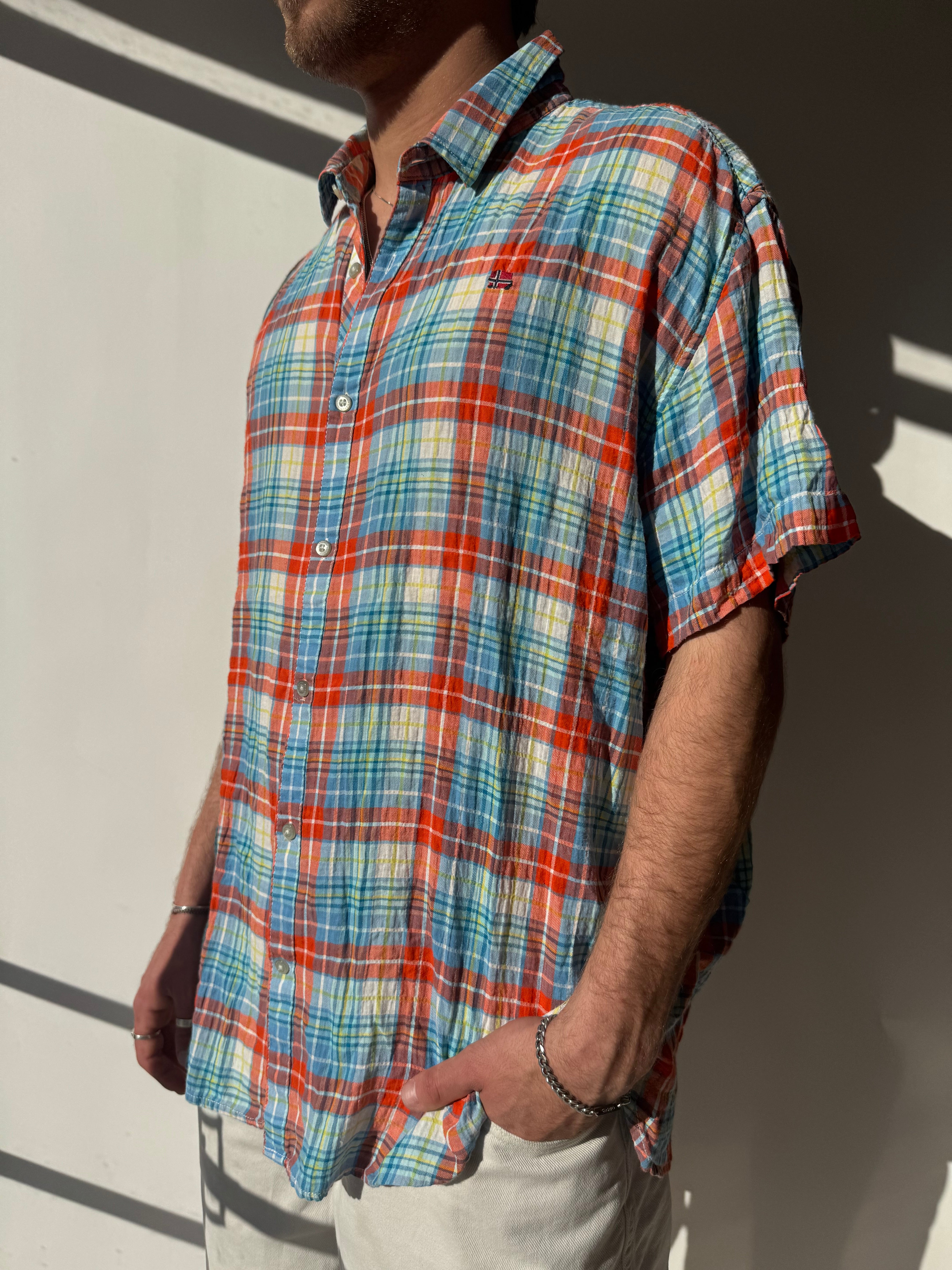 חולצה מכופתרת משבצות Napapijri (XXL)