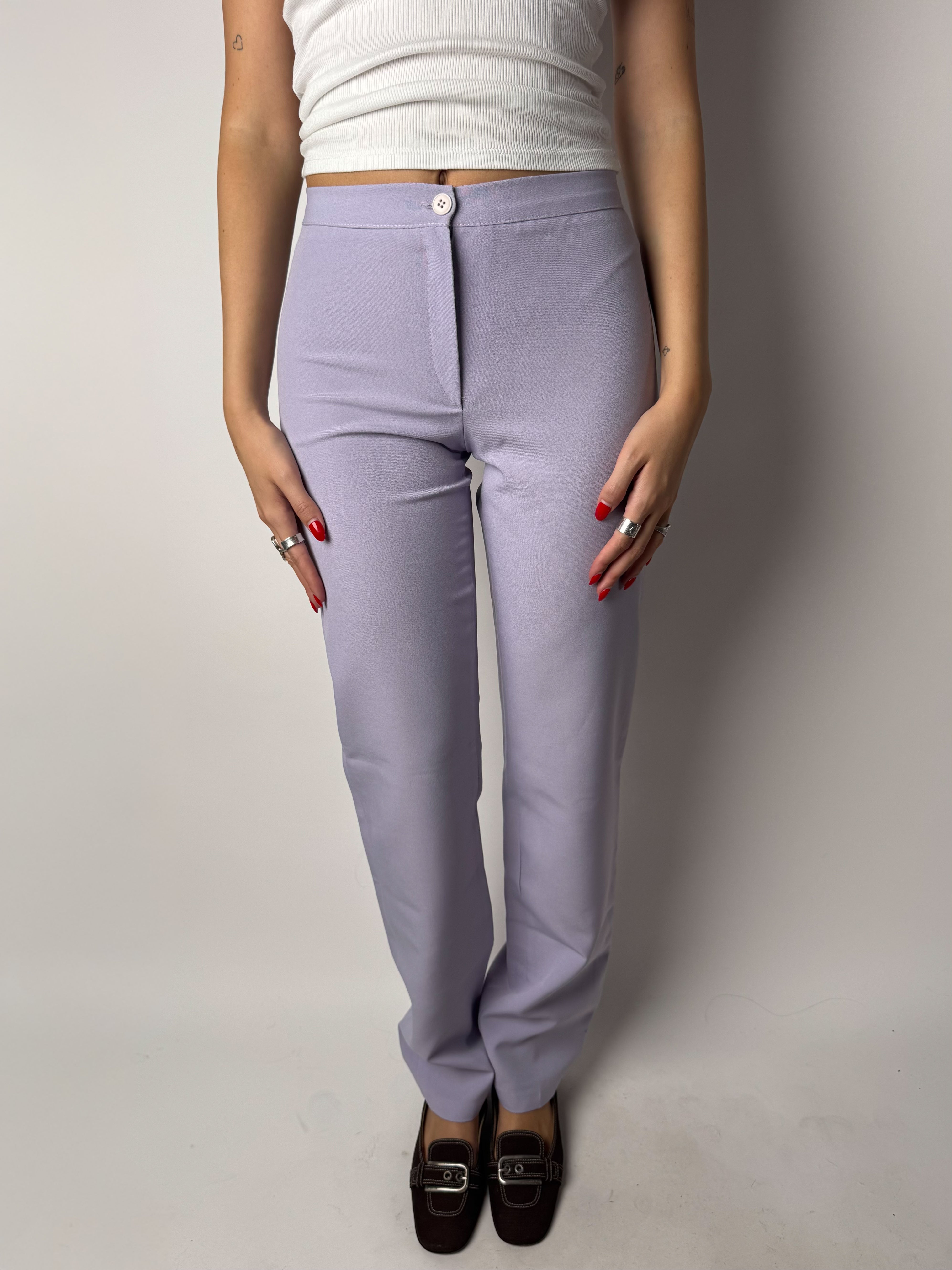 מכנסיים מחויטים סגולים (34-36)