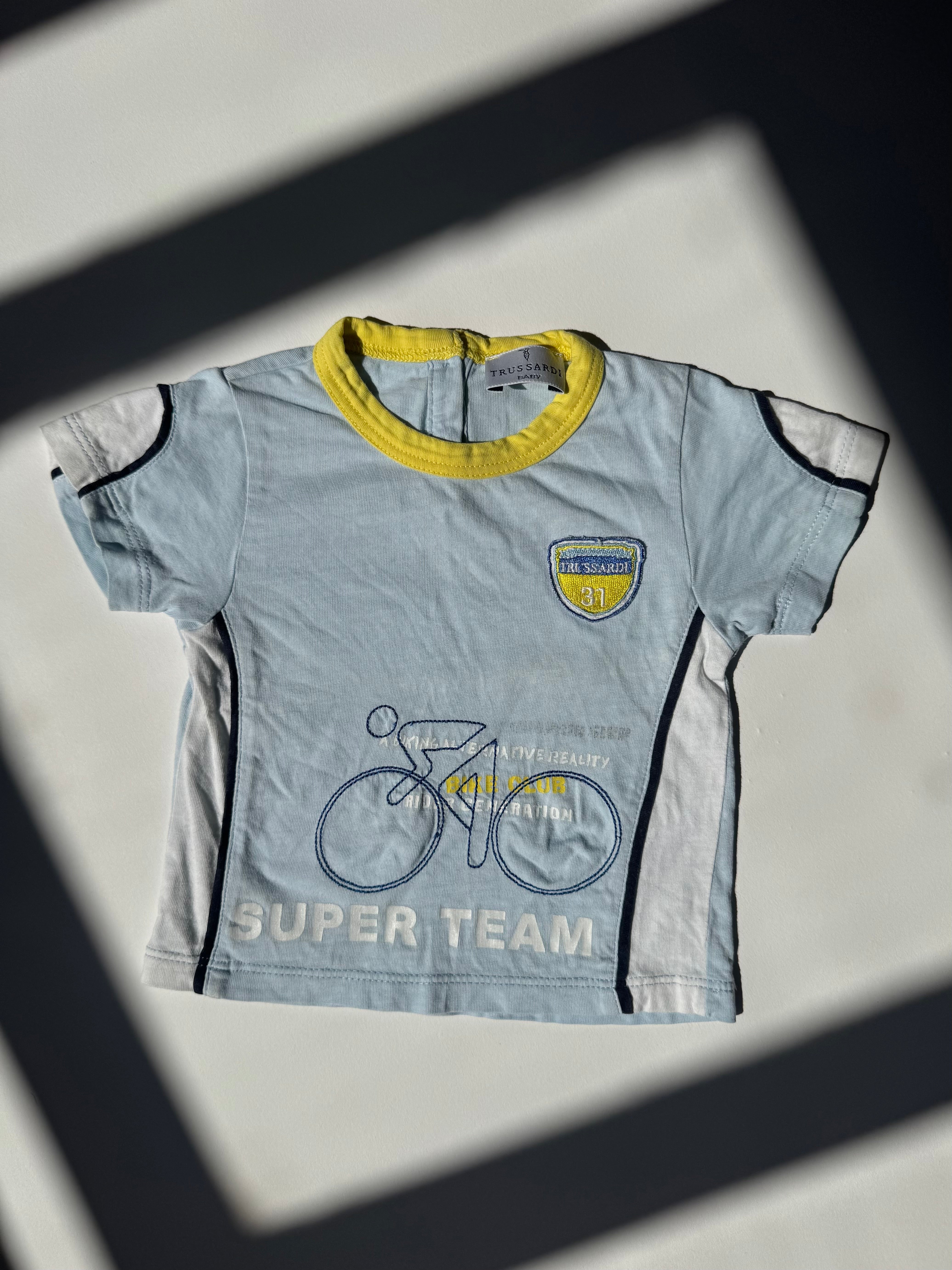 טי שרט בשילוב הדפס ורקמה (3-6 חודשים)