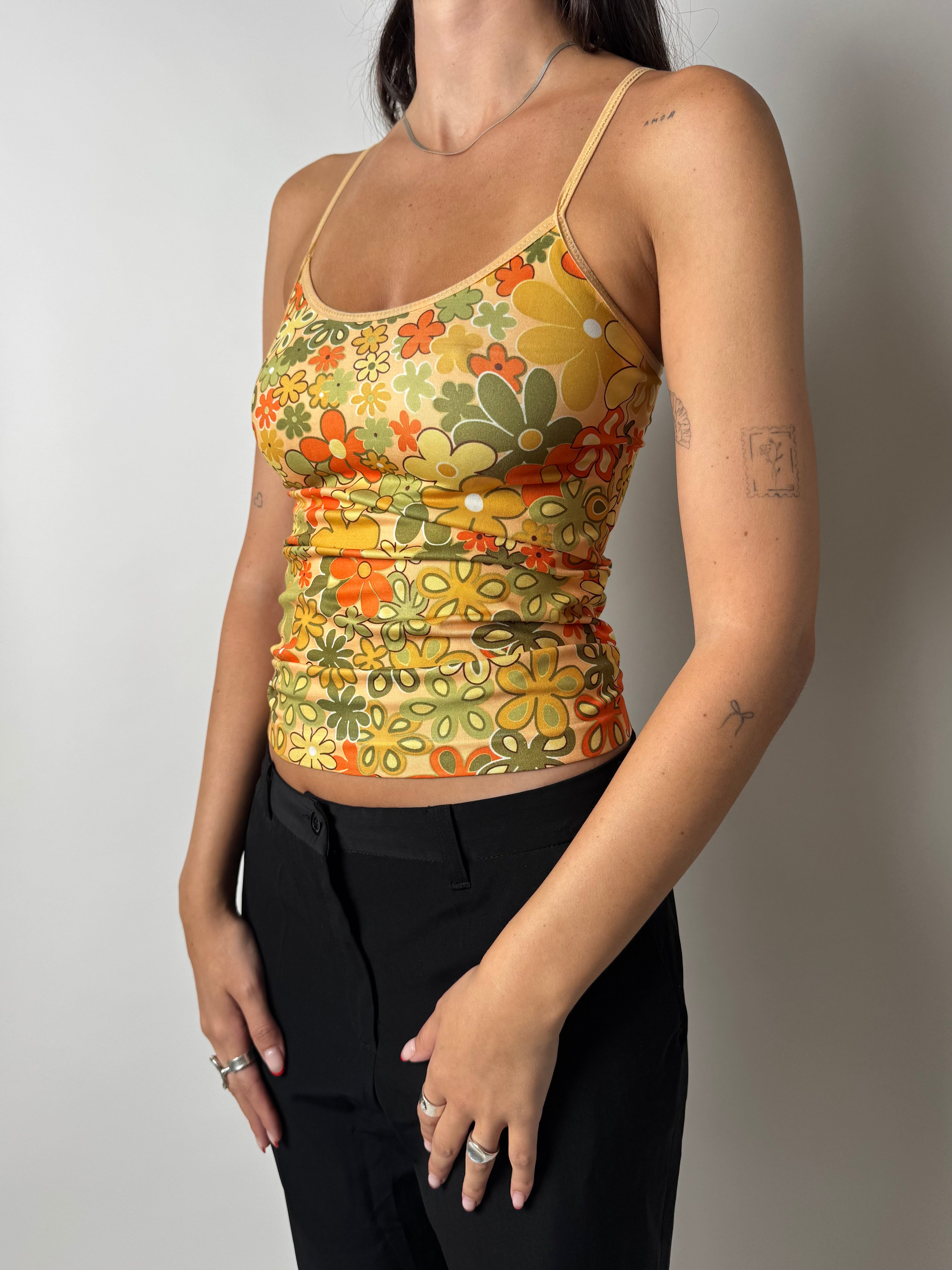 גופיה פרחונית (S)