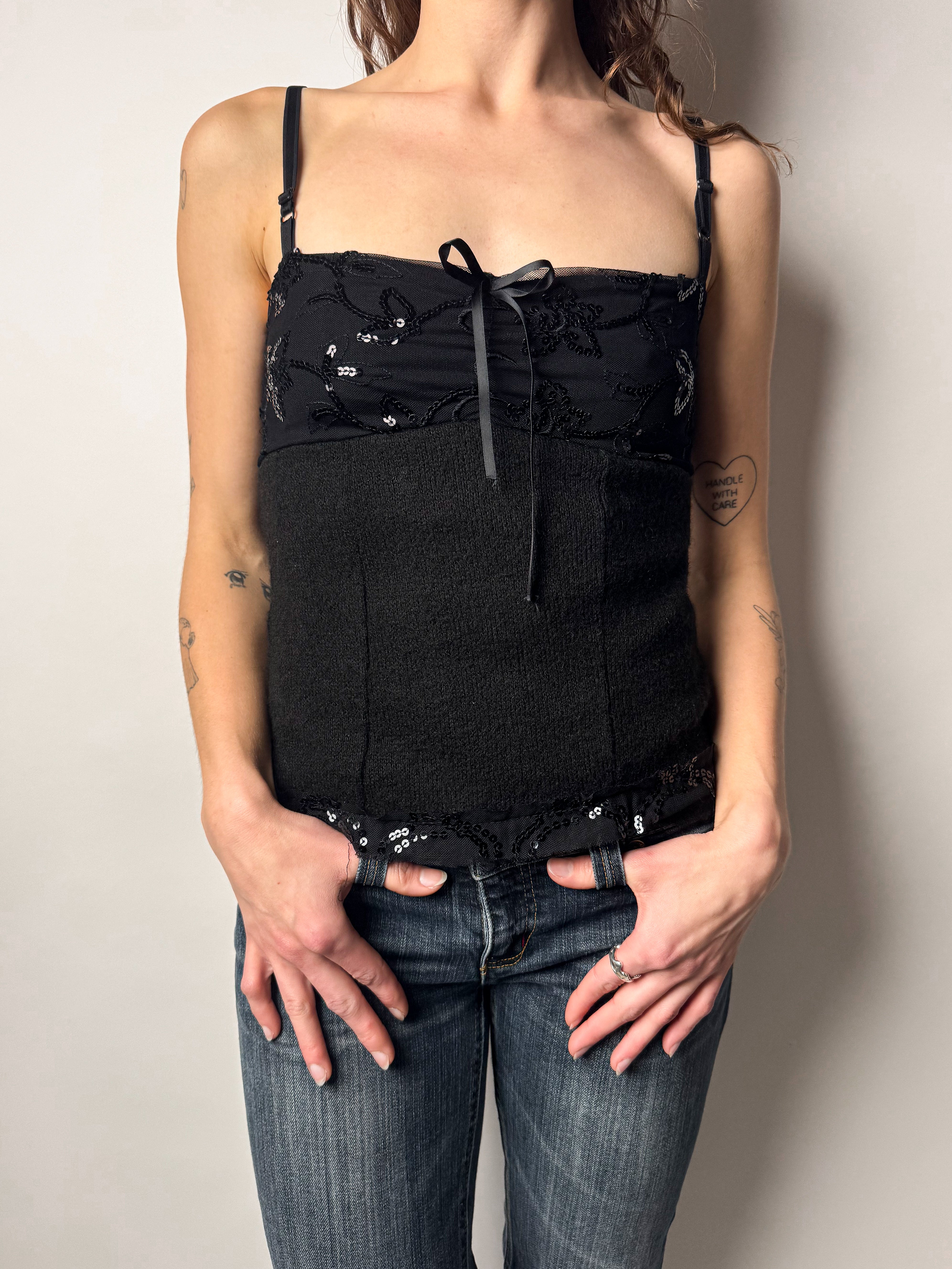 גופיית צמר ופייטים (XS)