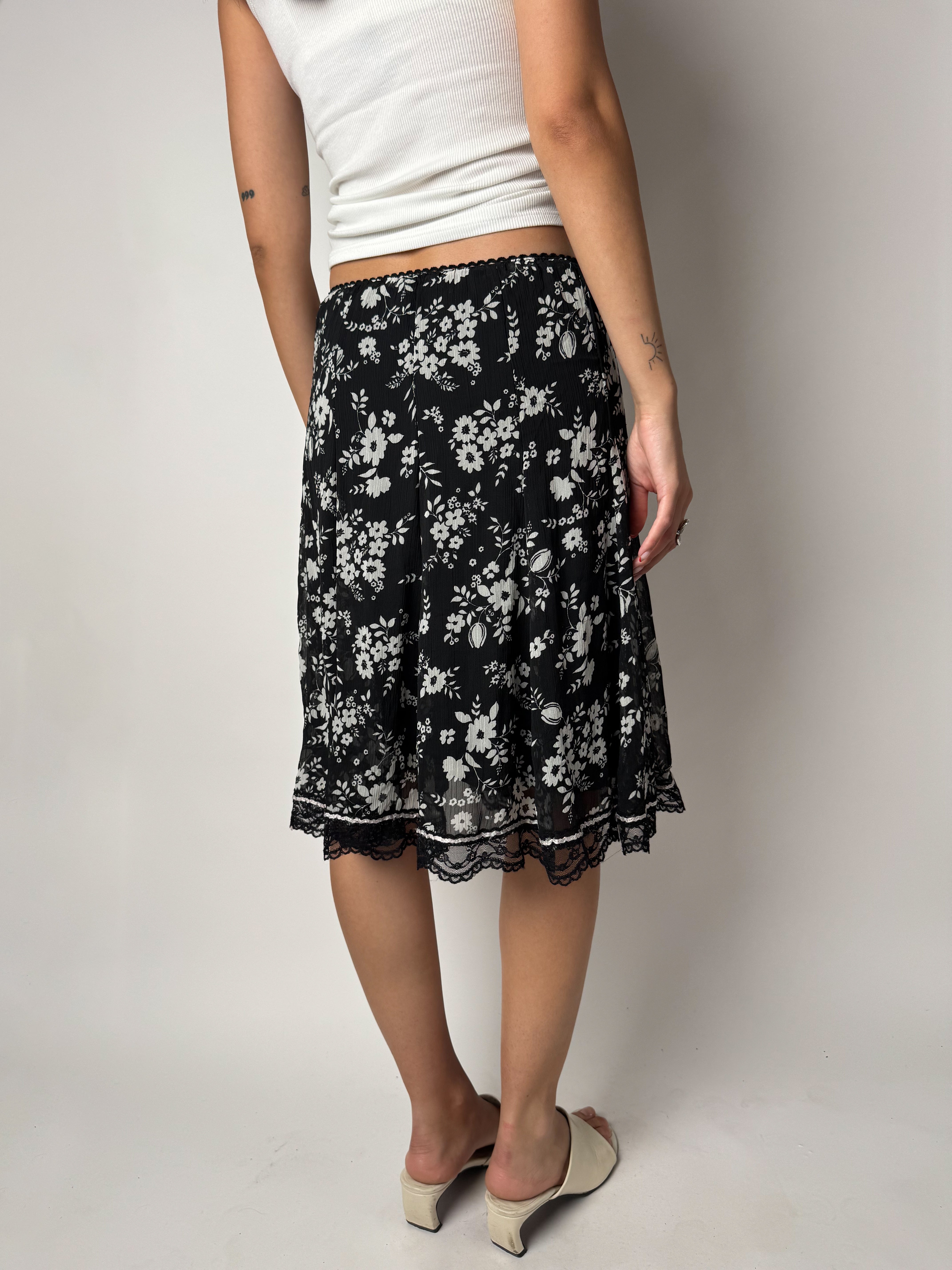 חצאית מידי פרחונית שיפון (34)