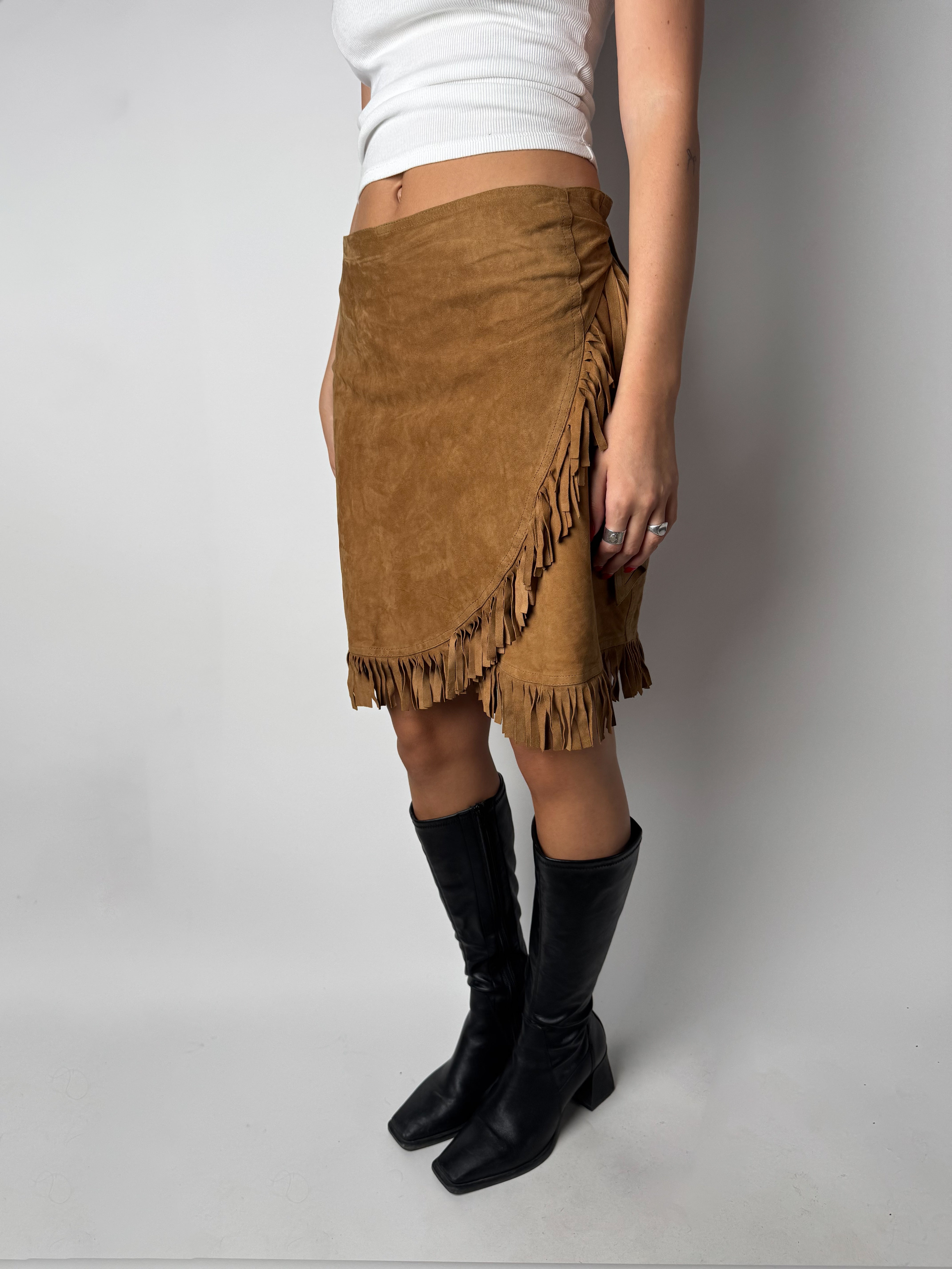 חצאית זמש מעטפת (38)