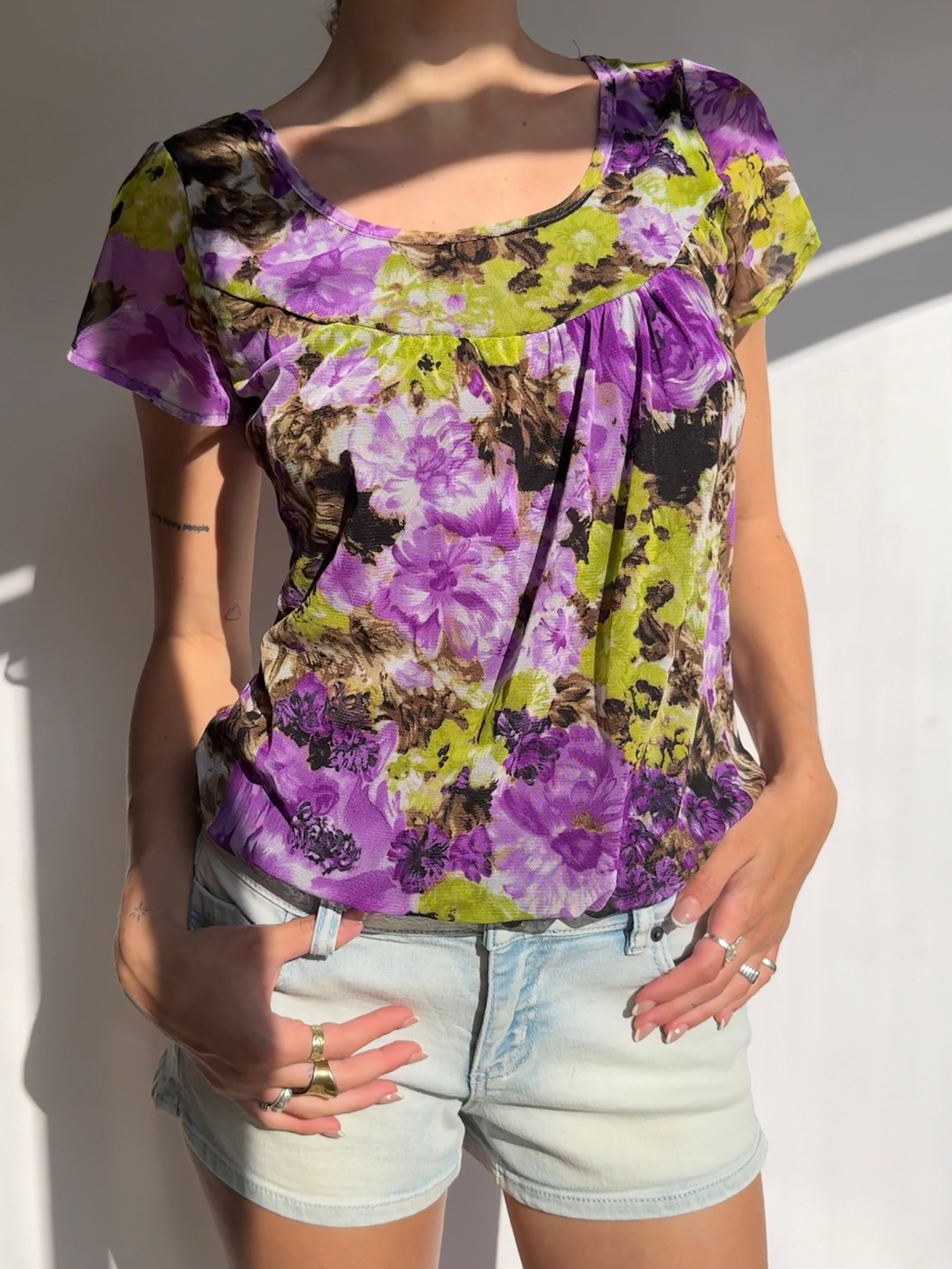 חולצת מש פרחונית (M)