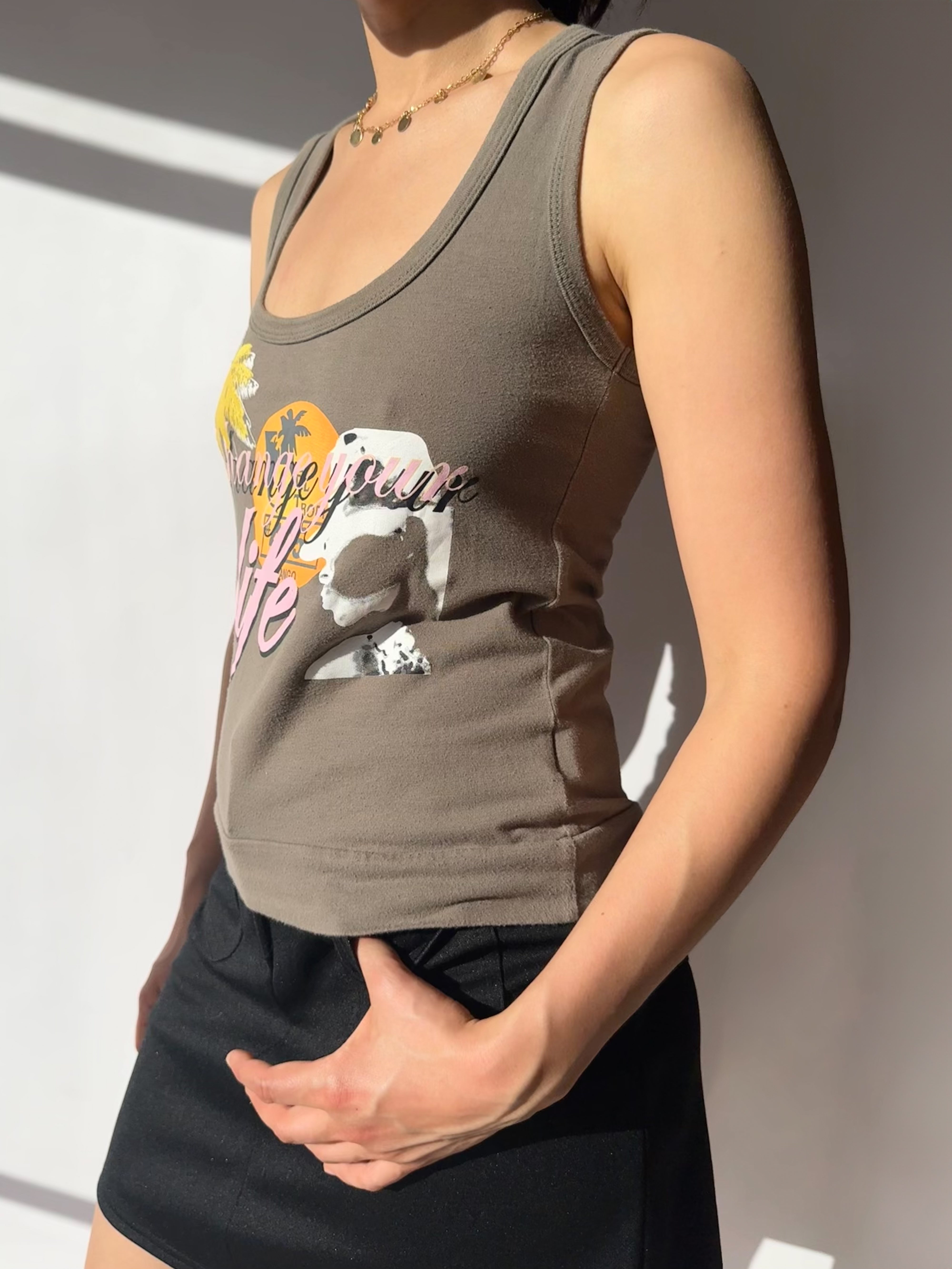 גופיה בהדפס קייצי (S)