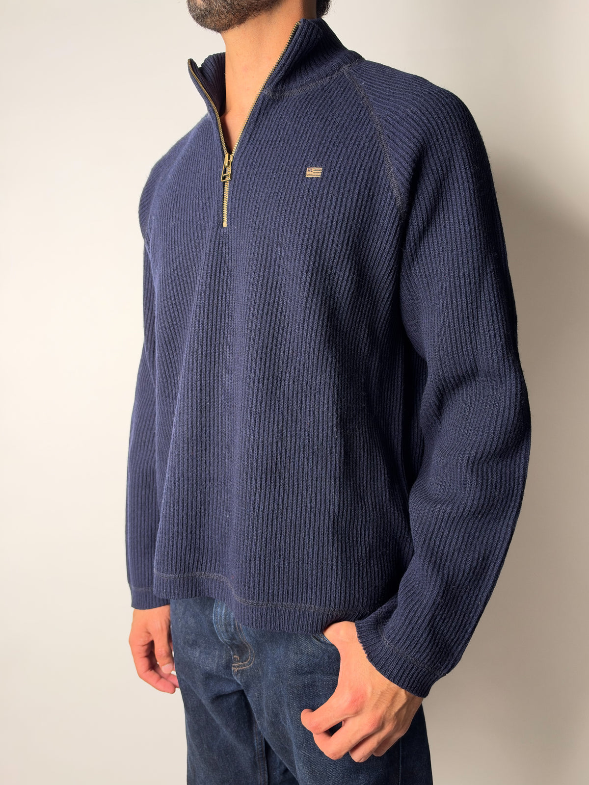 סריג שליש רוכסן Ralph Lauren (M)
