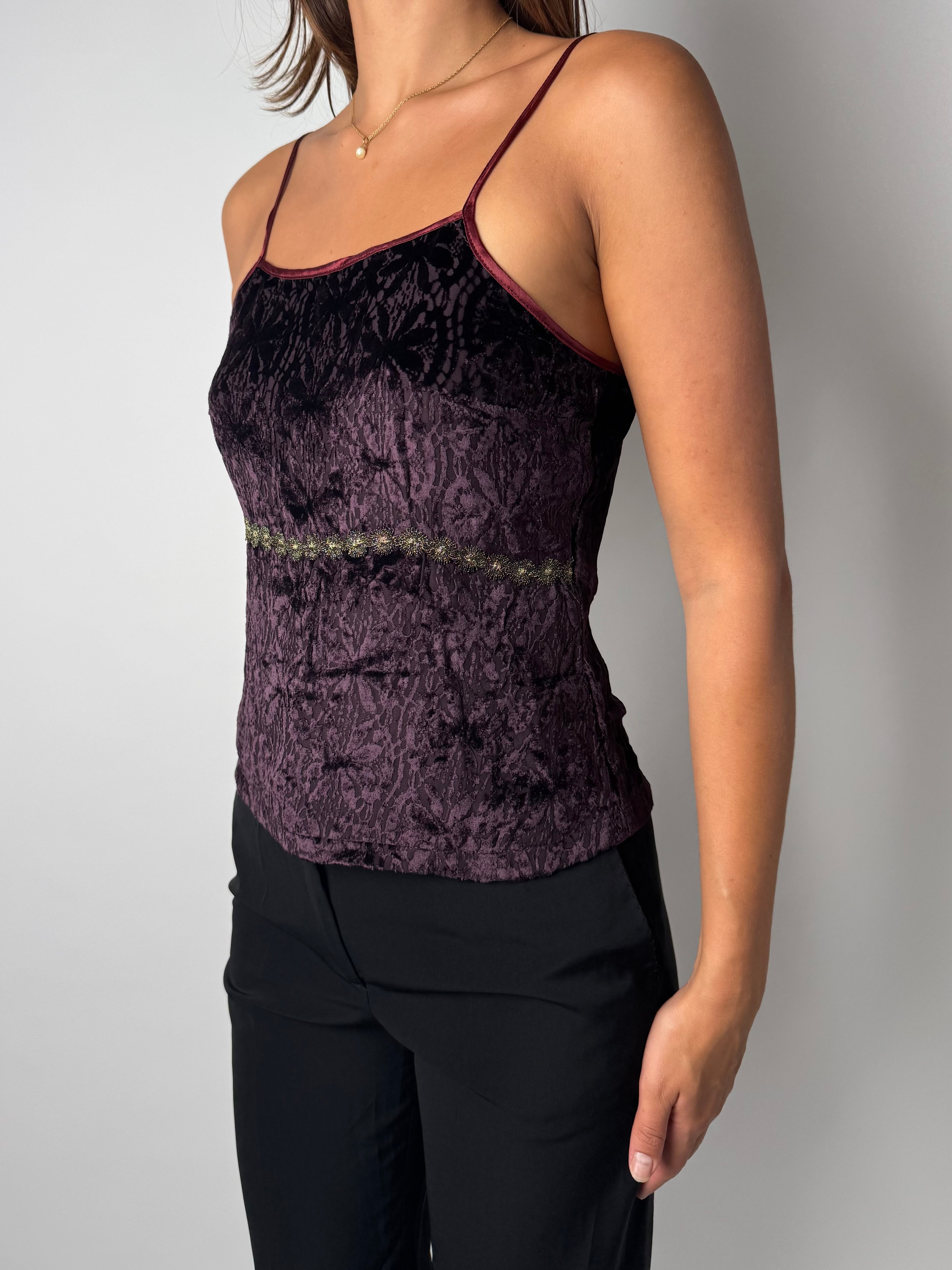 גופיית קטיפה סגולה (S-M)