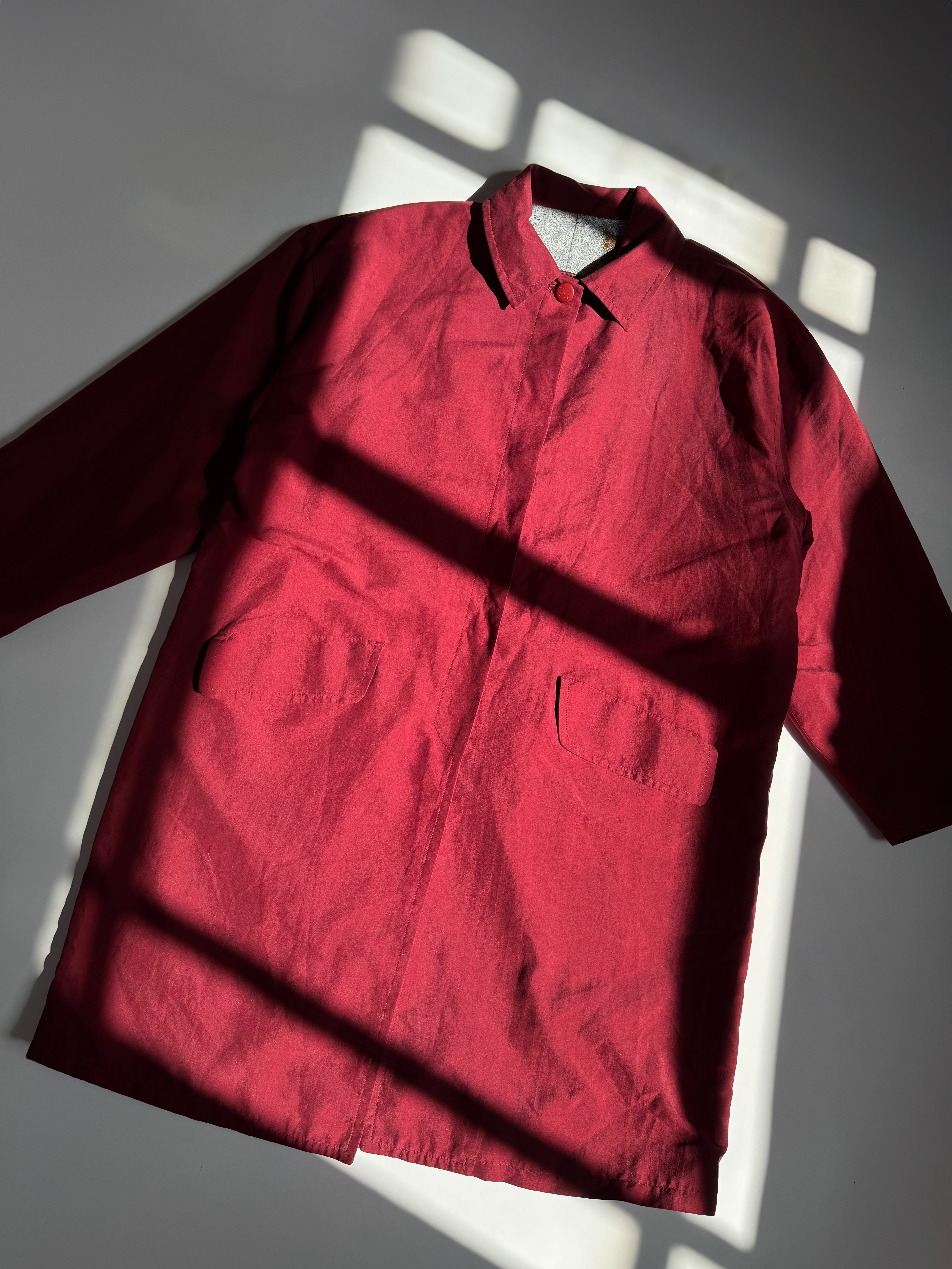 מעיל טרנץ׳ בורדו (L)