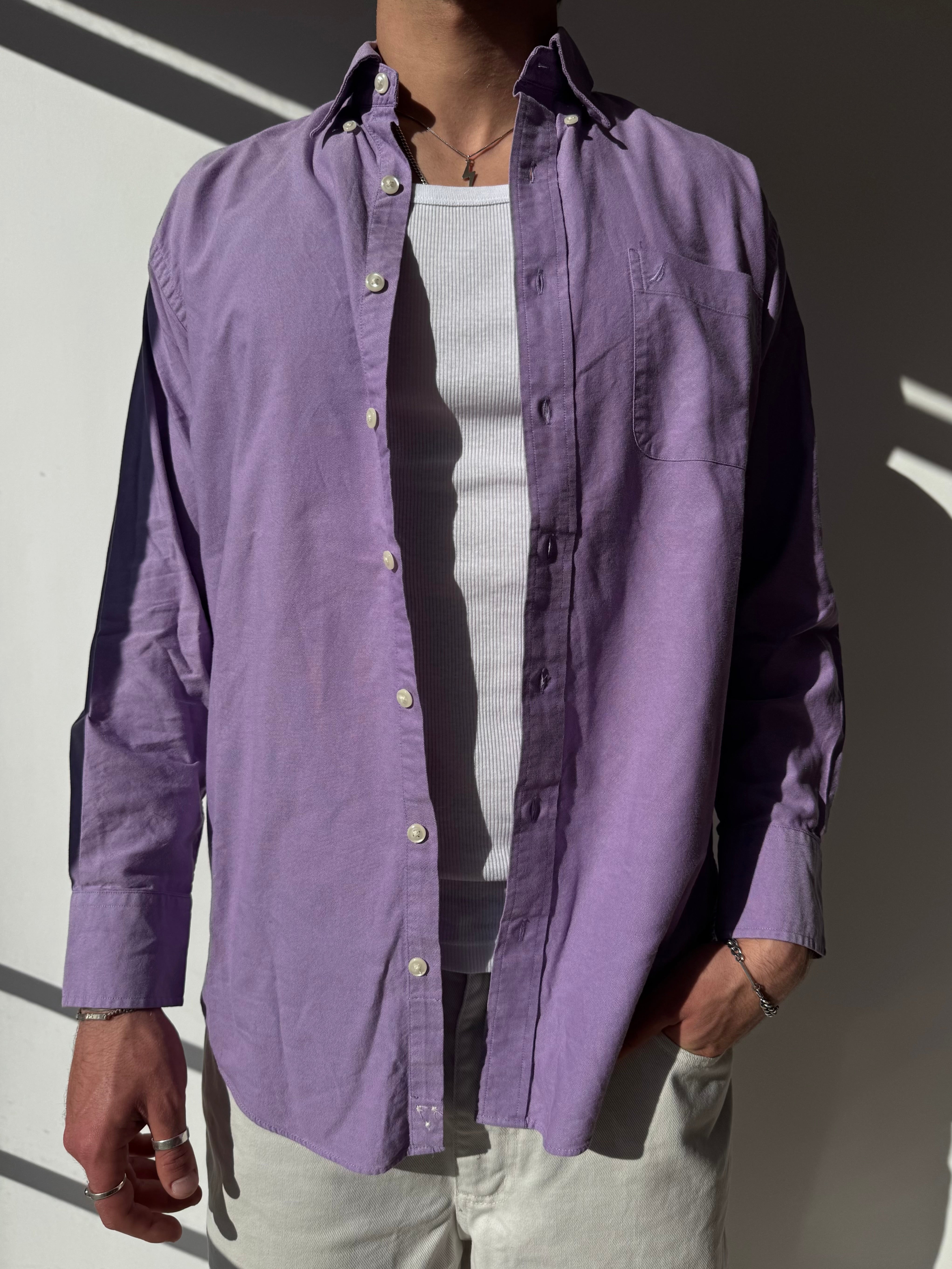 חולצה מכופתרת סגולה Nautica (M)