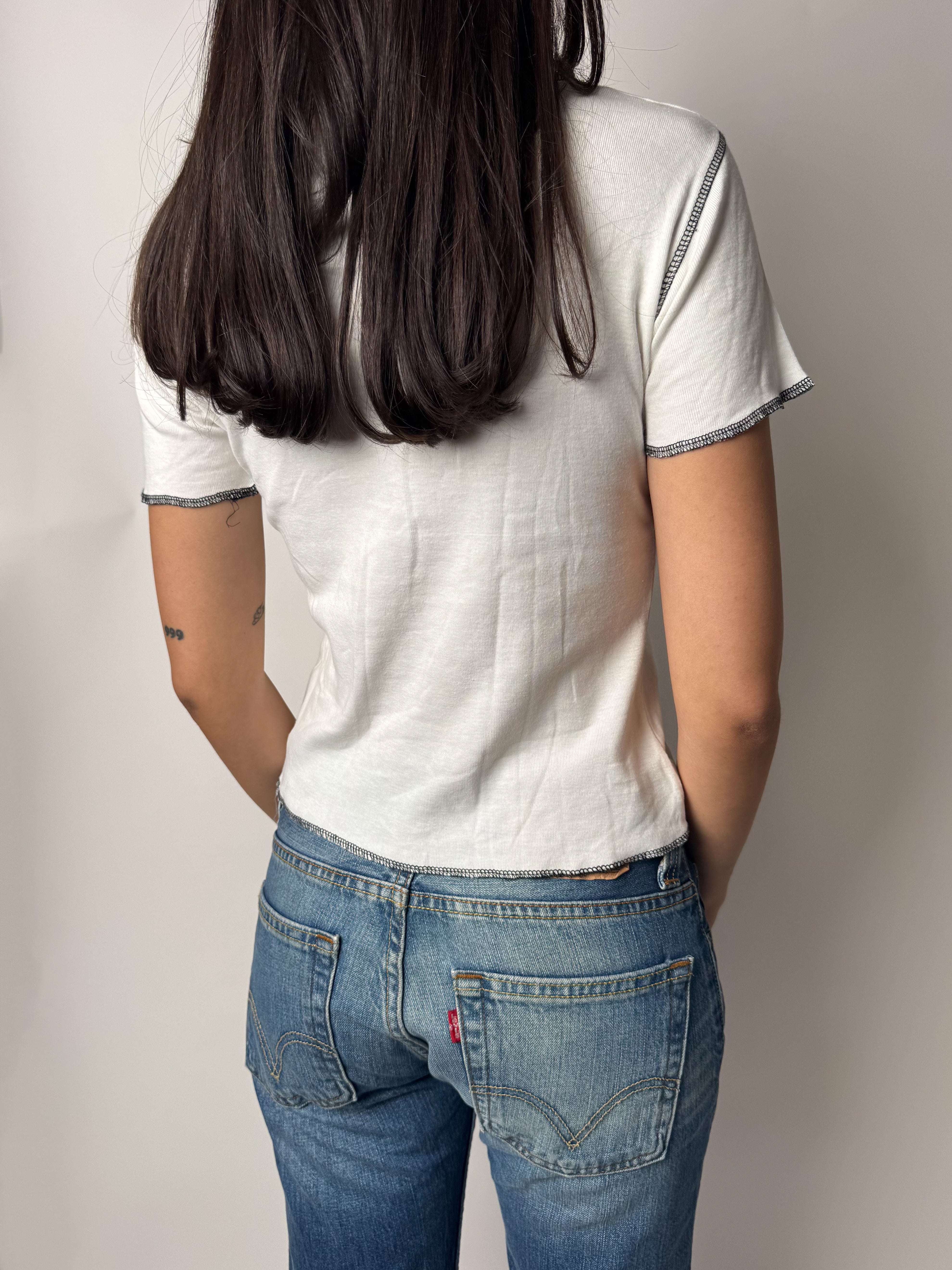 טי שרט בשילוב קשירה (M)