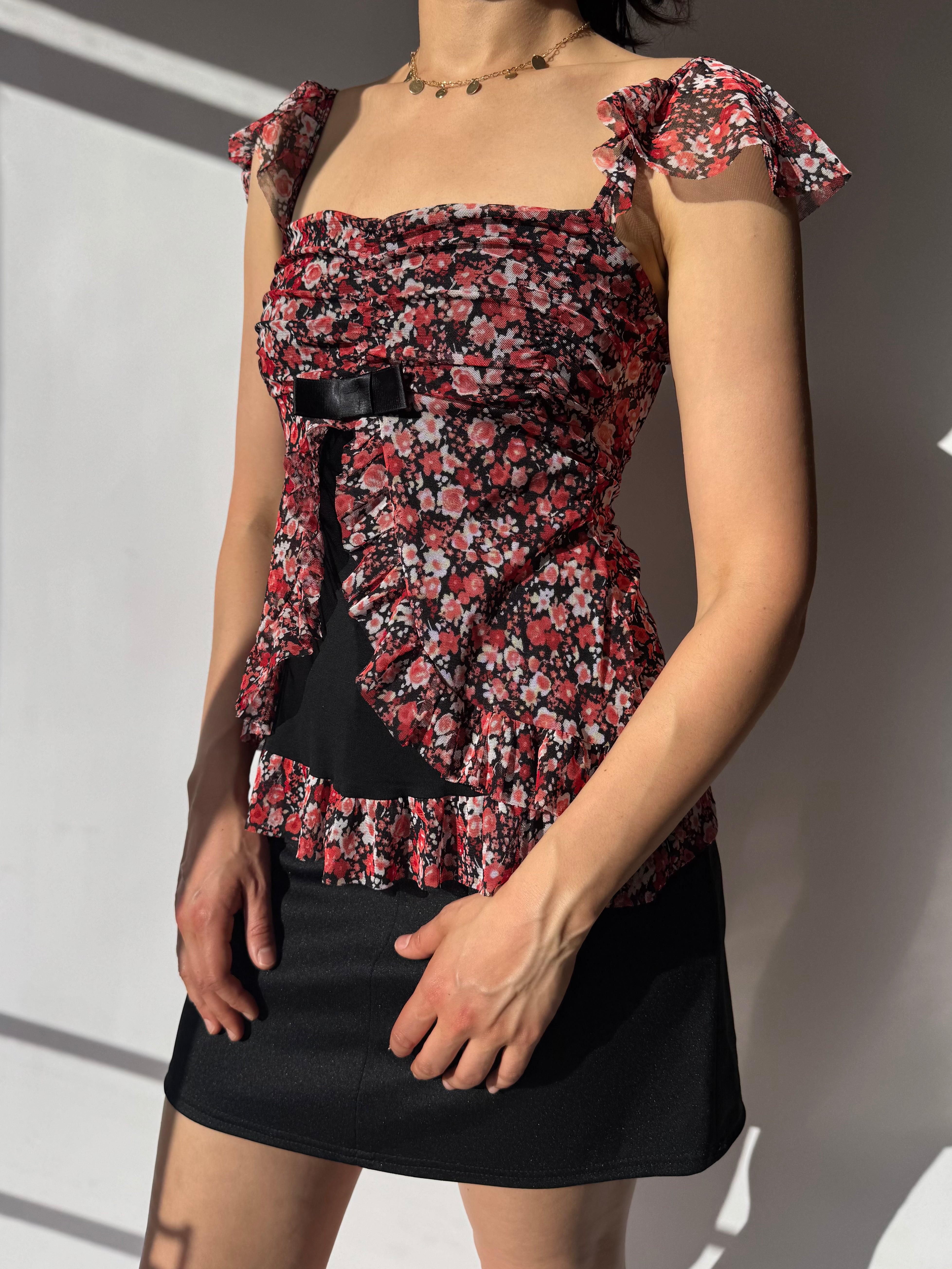 גופיית מש פרחונית (S)