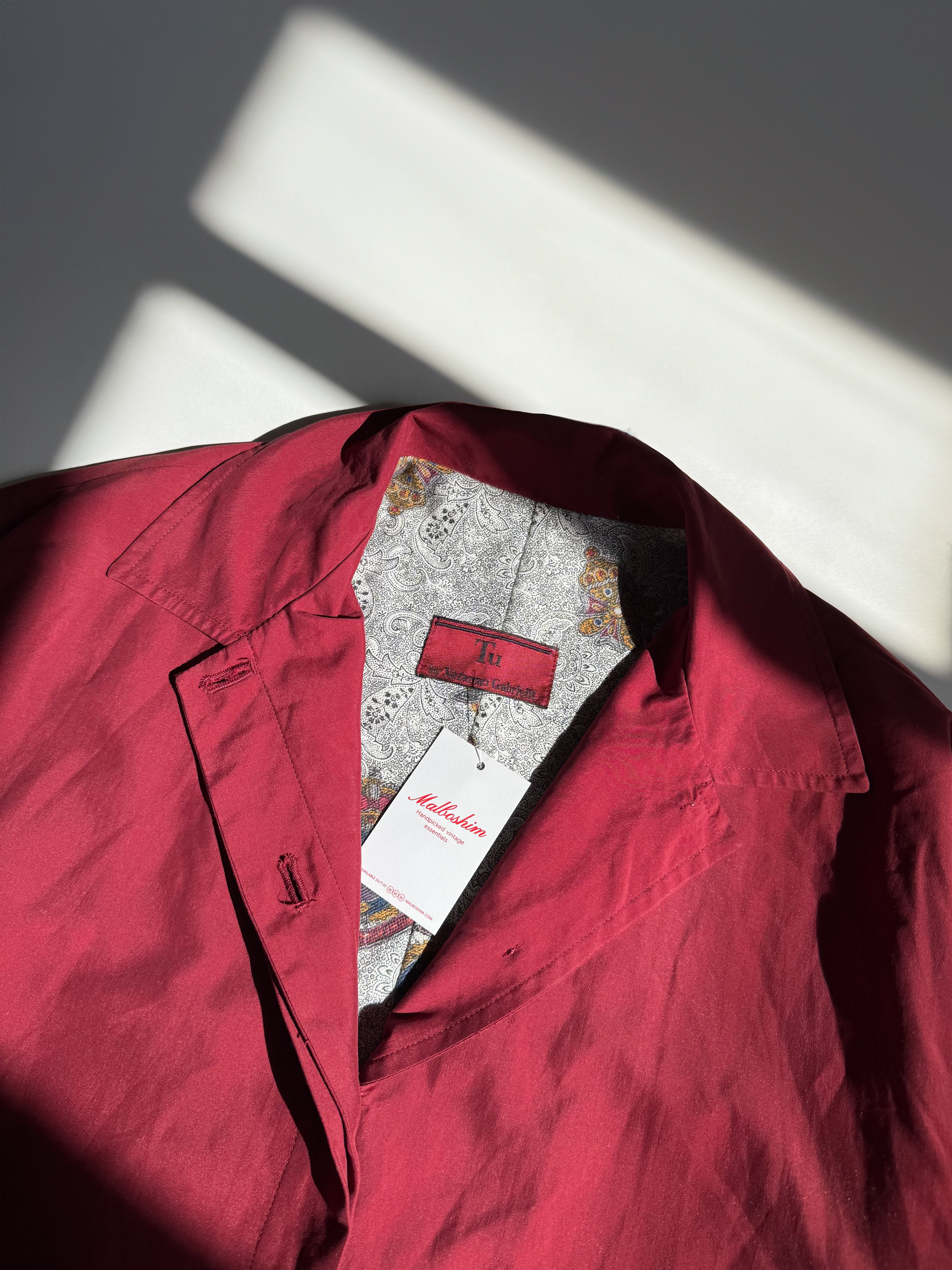 מעיל טרנץ׳ בורדו (L)