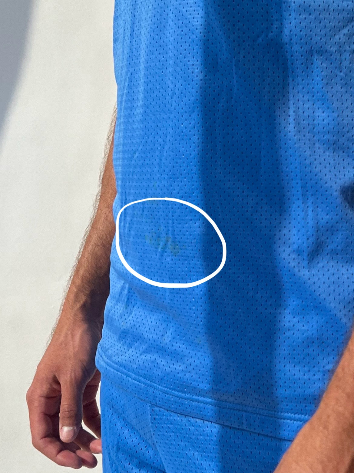 חליפת ספורט כחולה עם פסי צד (M)