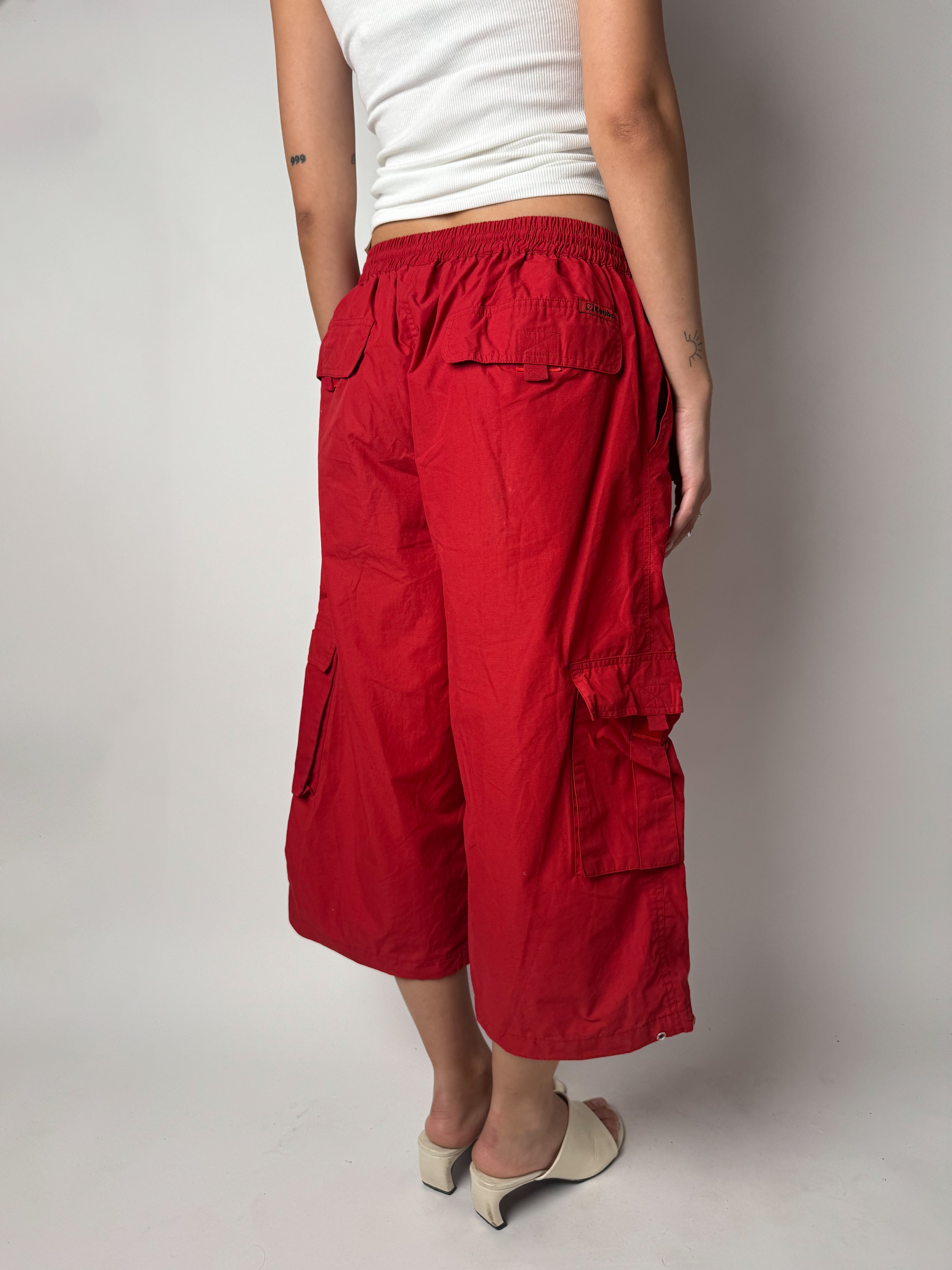 מכנסי דגמ״ח 3/4 אדומים (36-38)