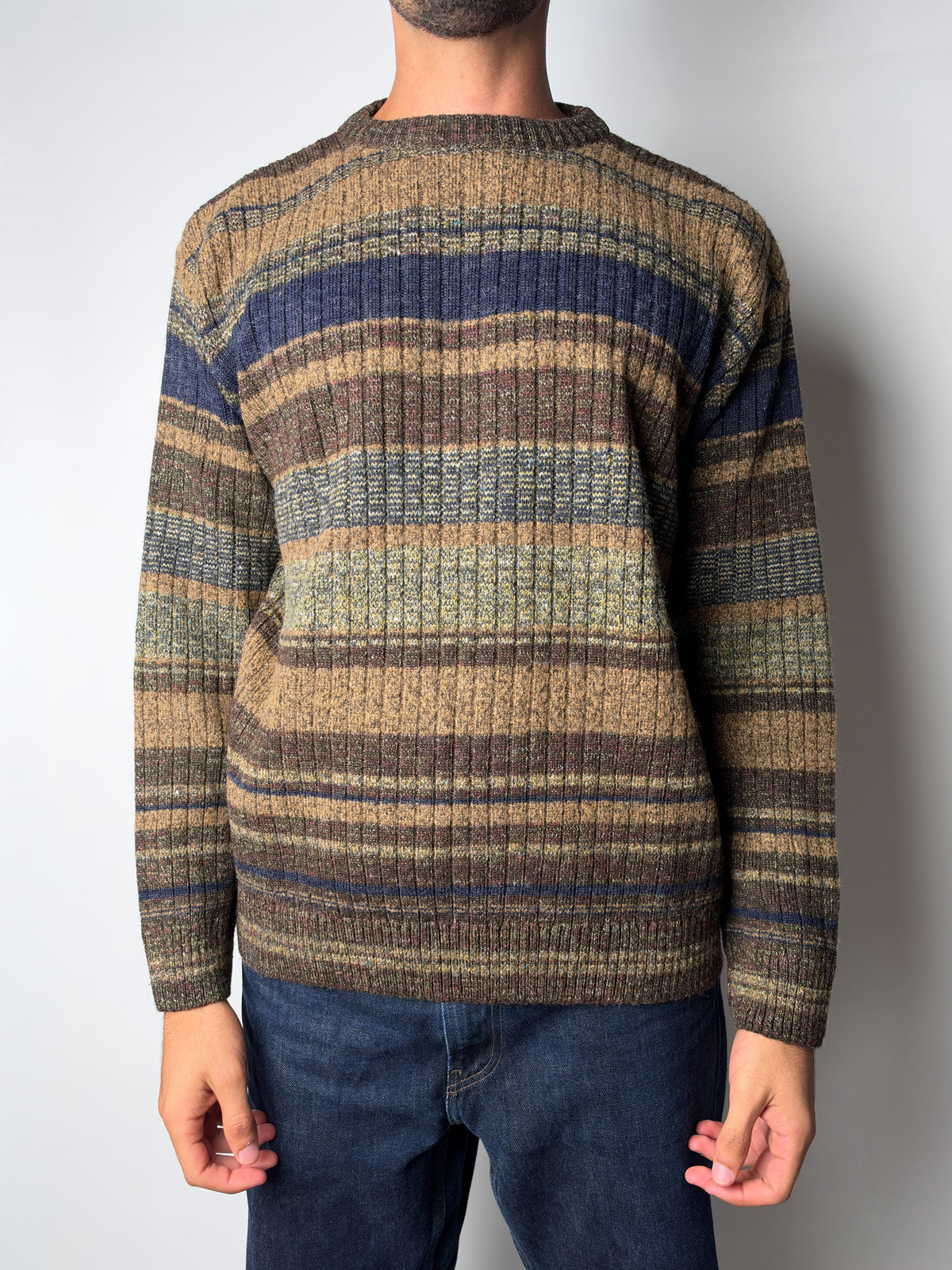 סריג בהדפס פסים (L)