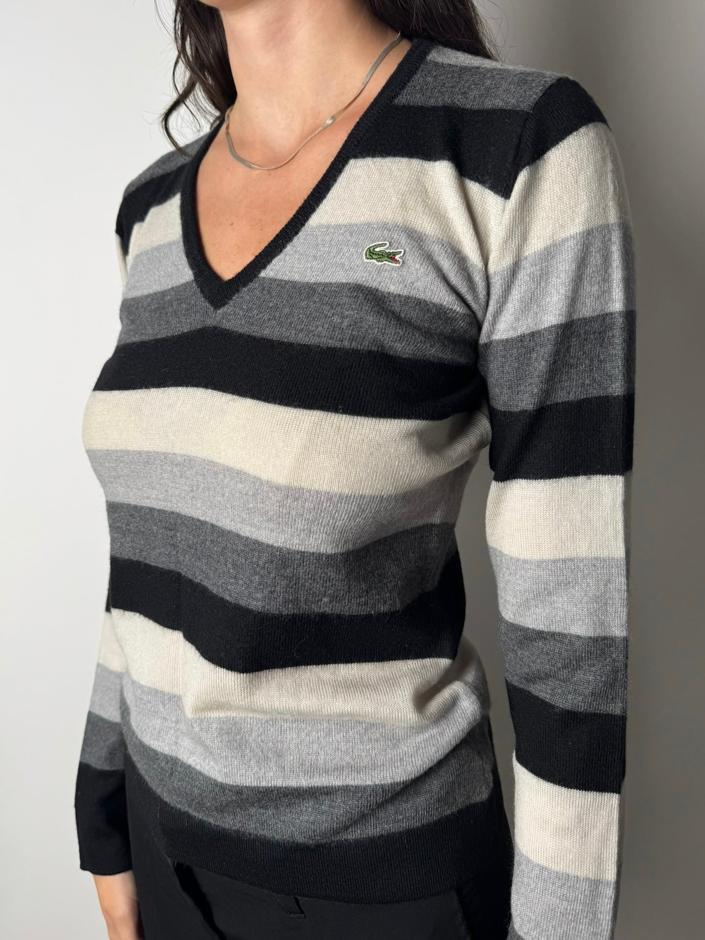 סריג צמר פסים Lacoste (S-M)