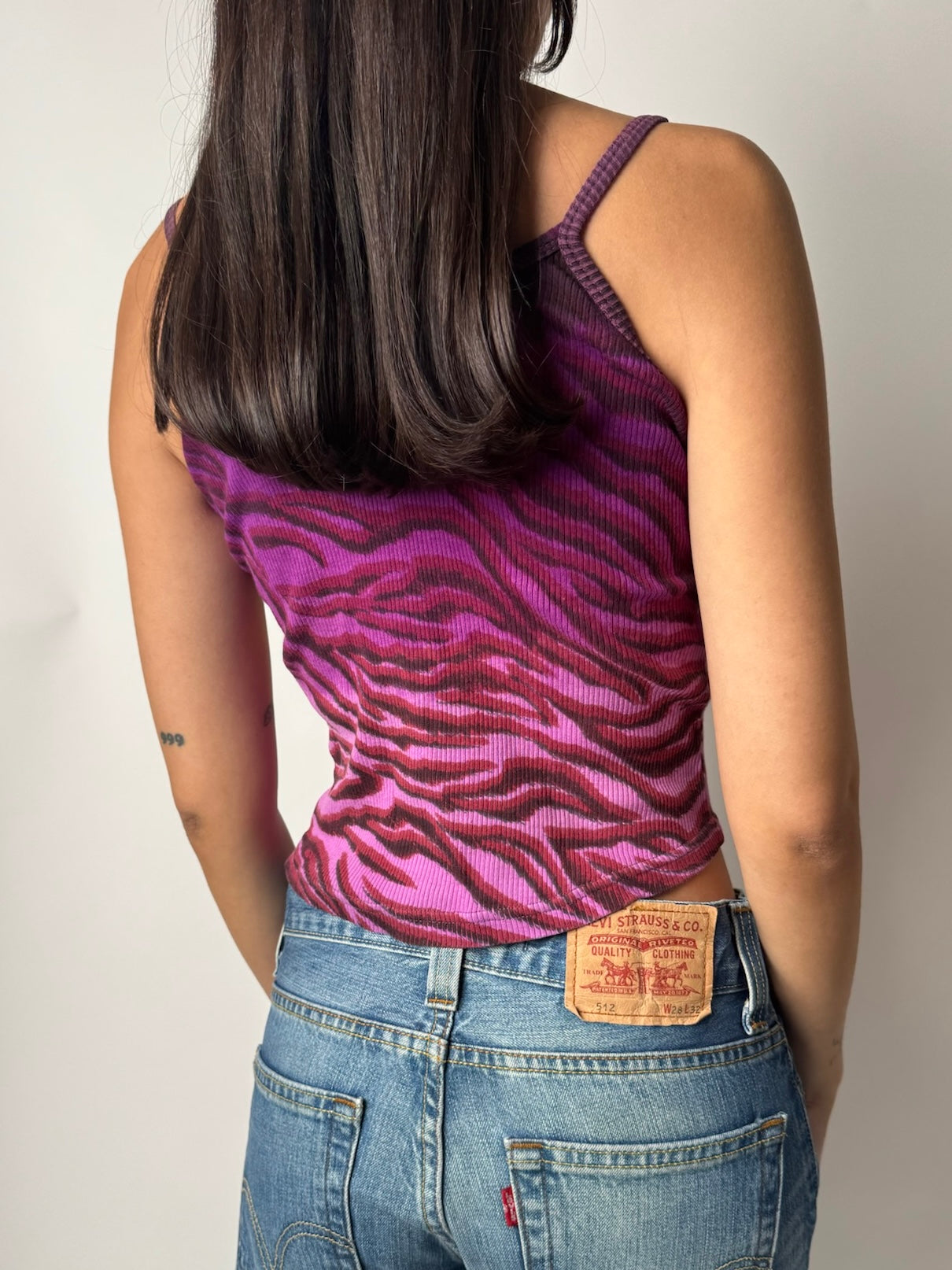 גופייה מנומרת ופרחונית (S)