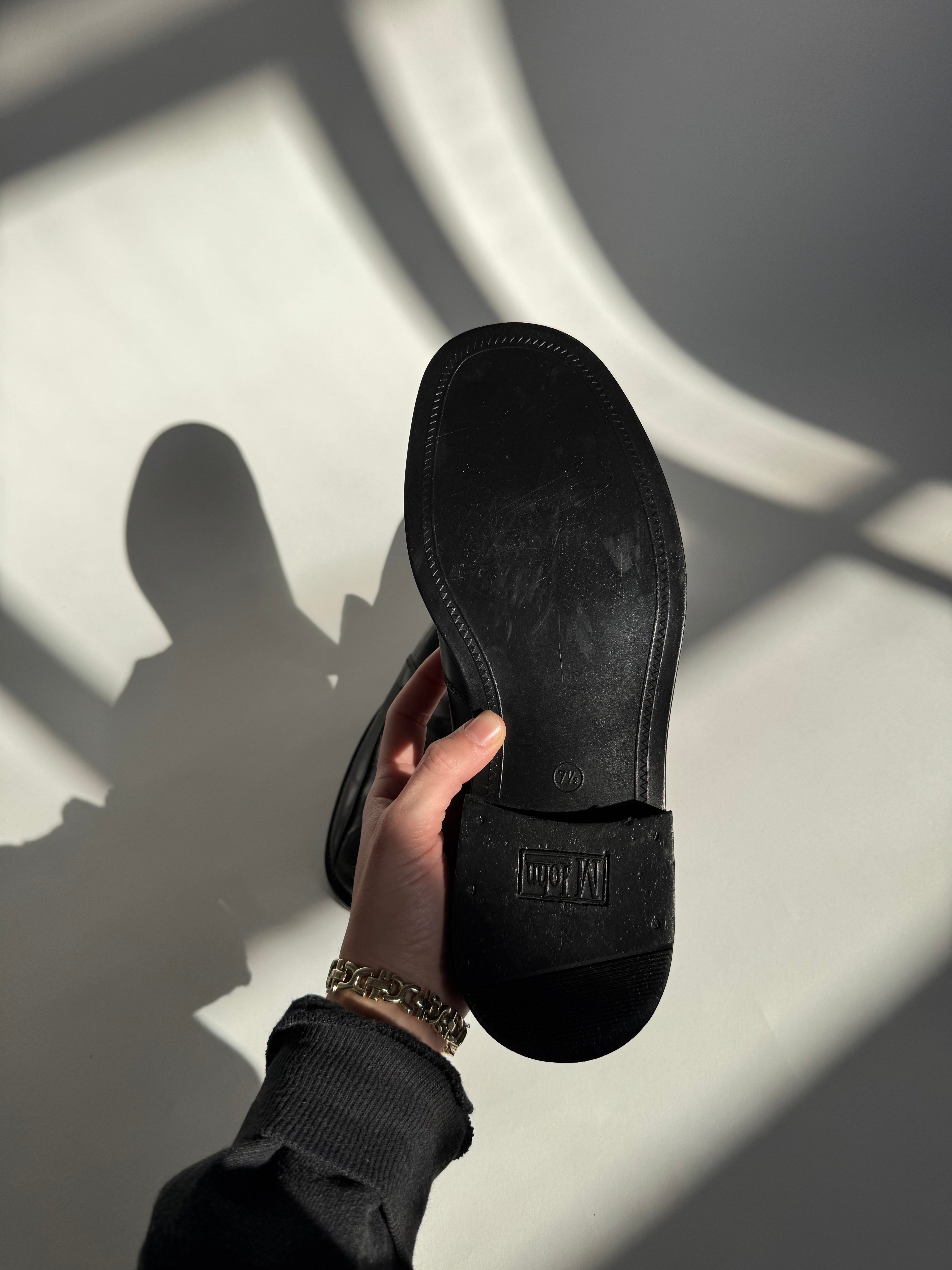 מוקסינים שחורים מעור (41.5)