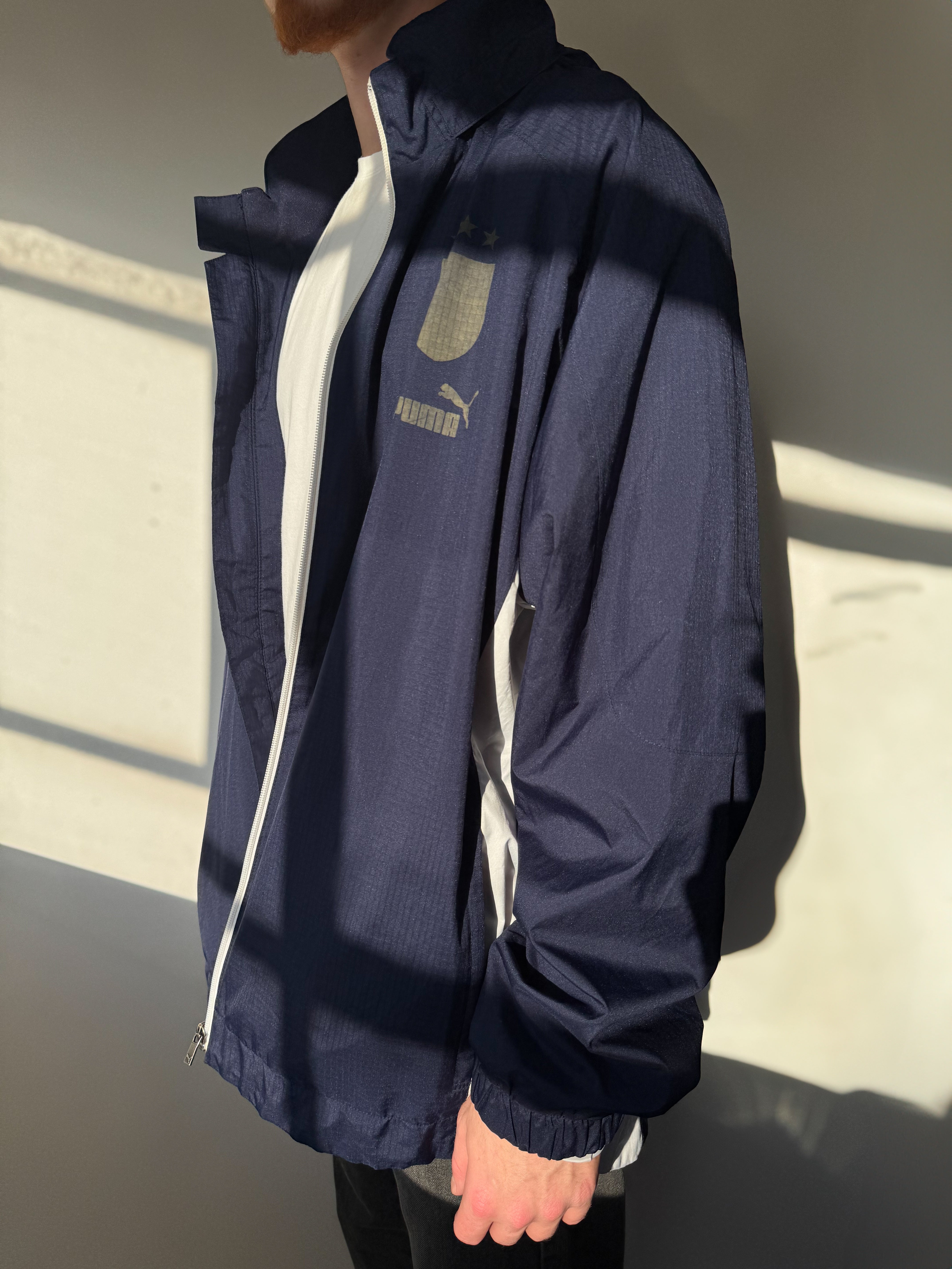 מעיל רוח כחול Puma (L)