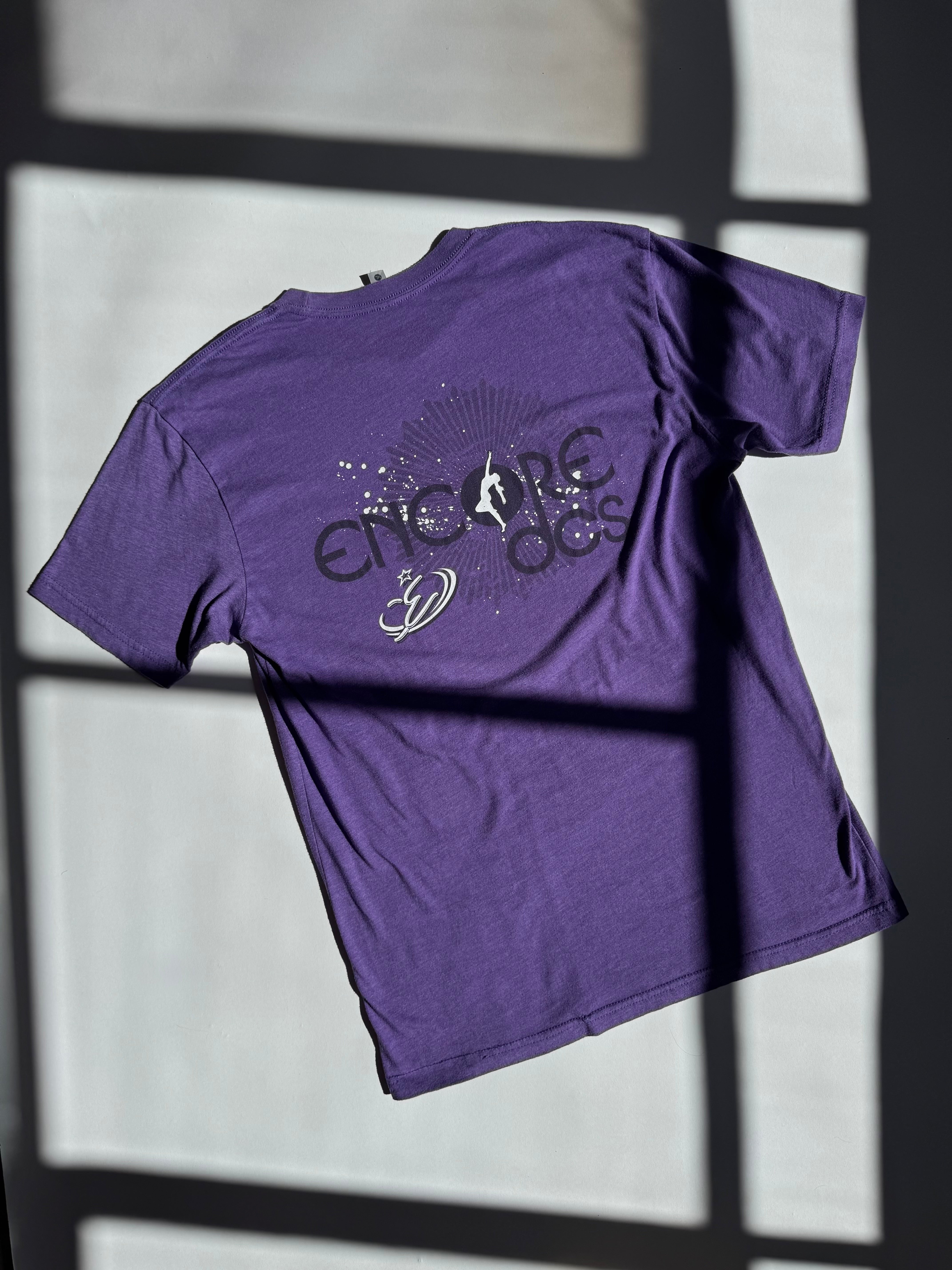 טי שרט סגולה בהדפס (M)