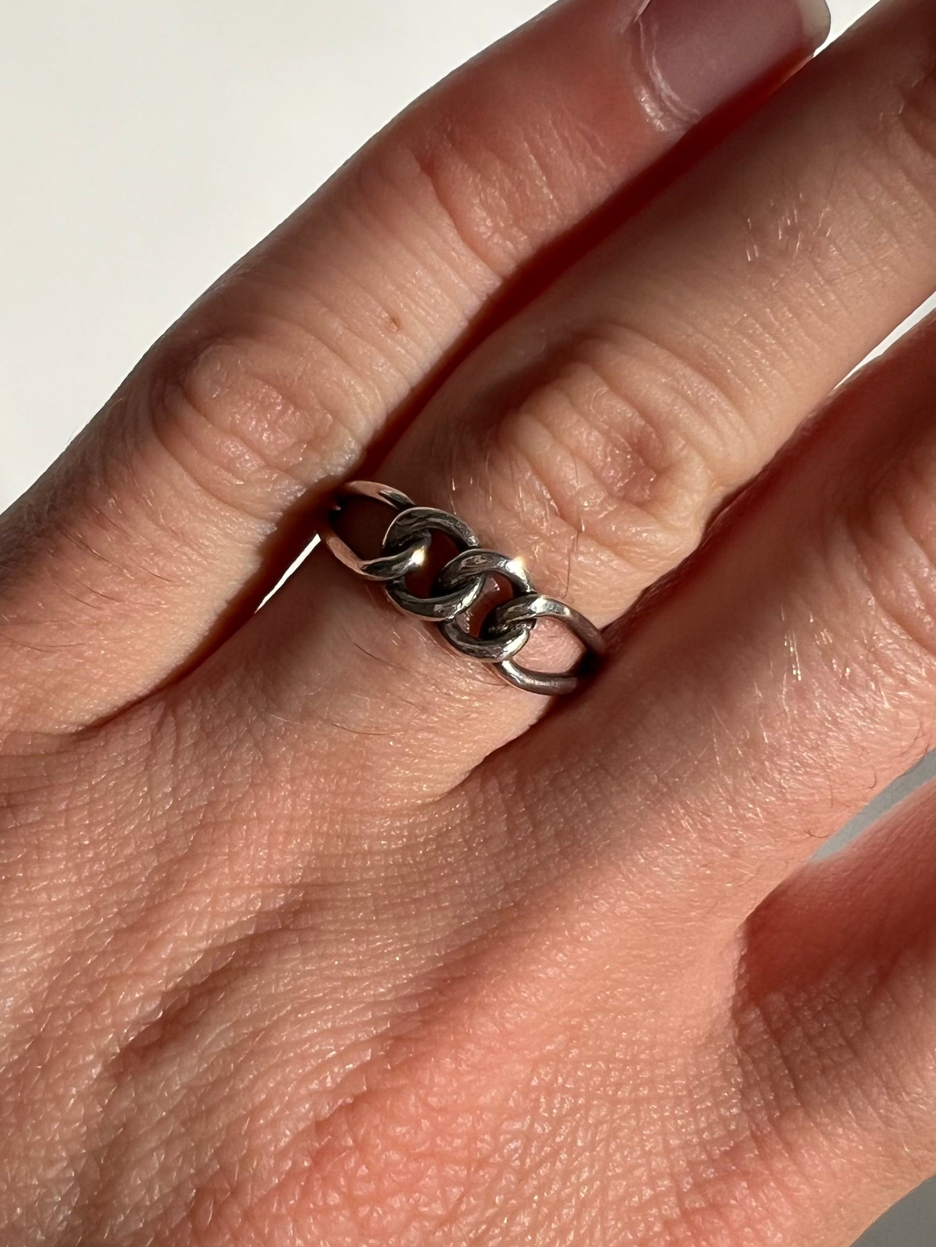 טבעת שלשלאות כסף 925 