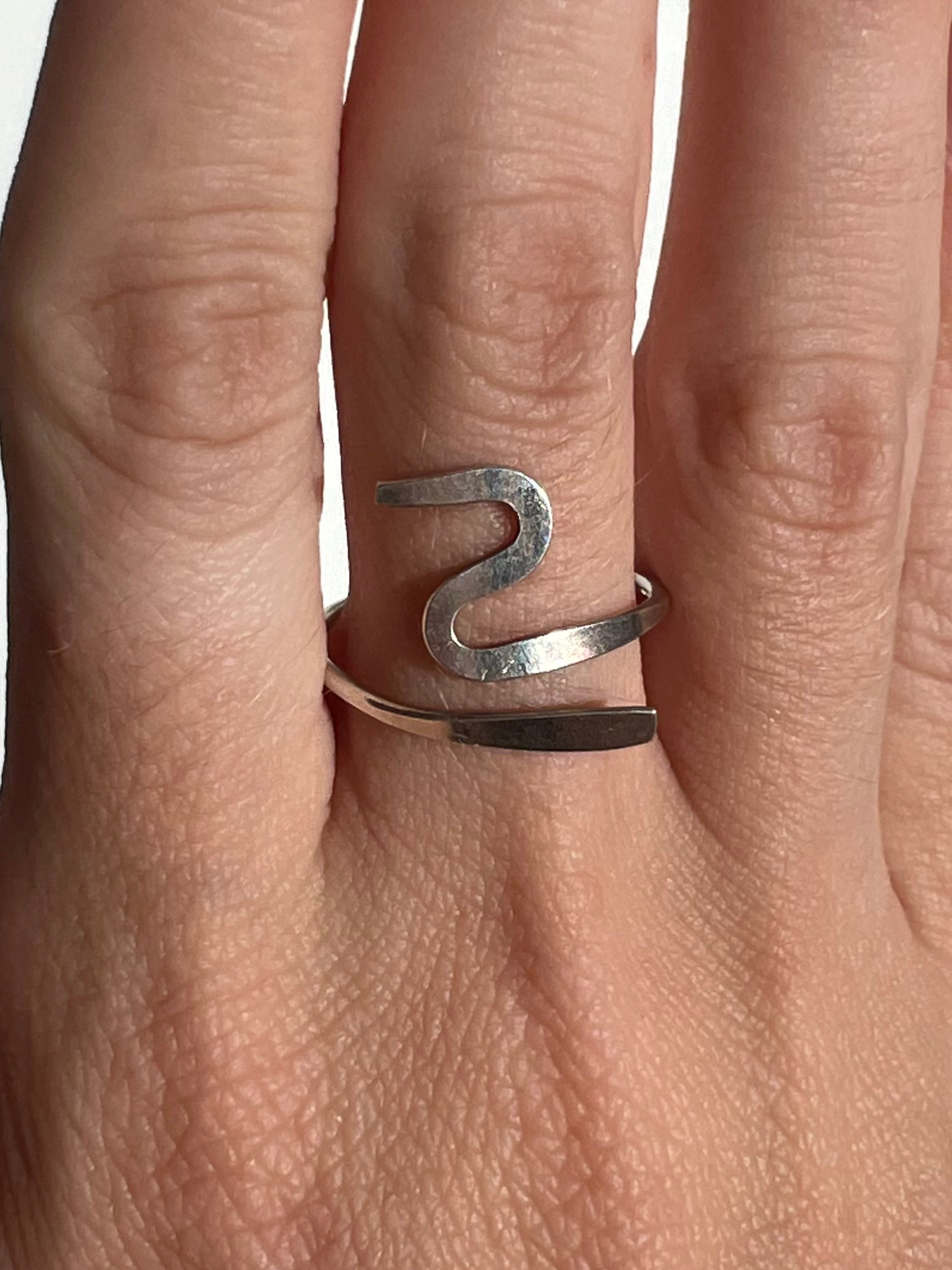 טבעת נחש כסף 925