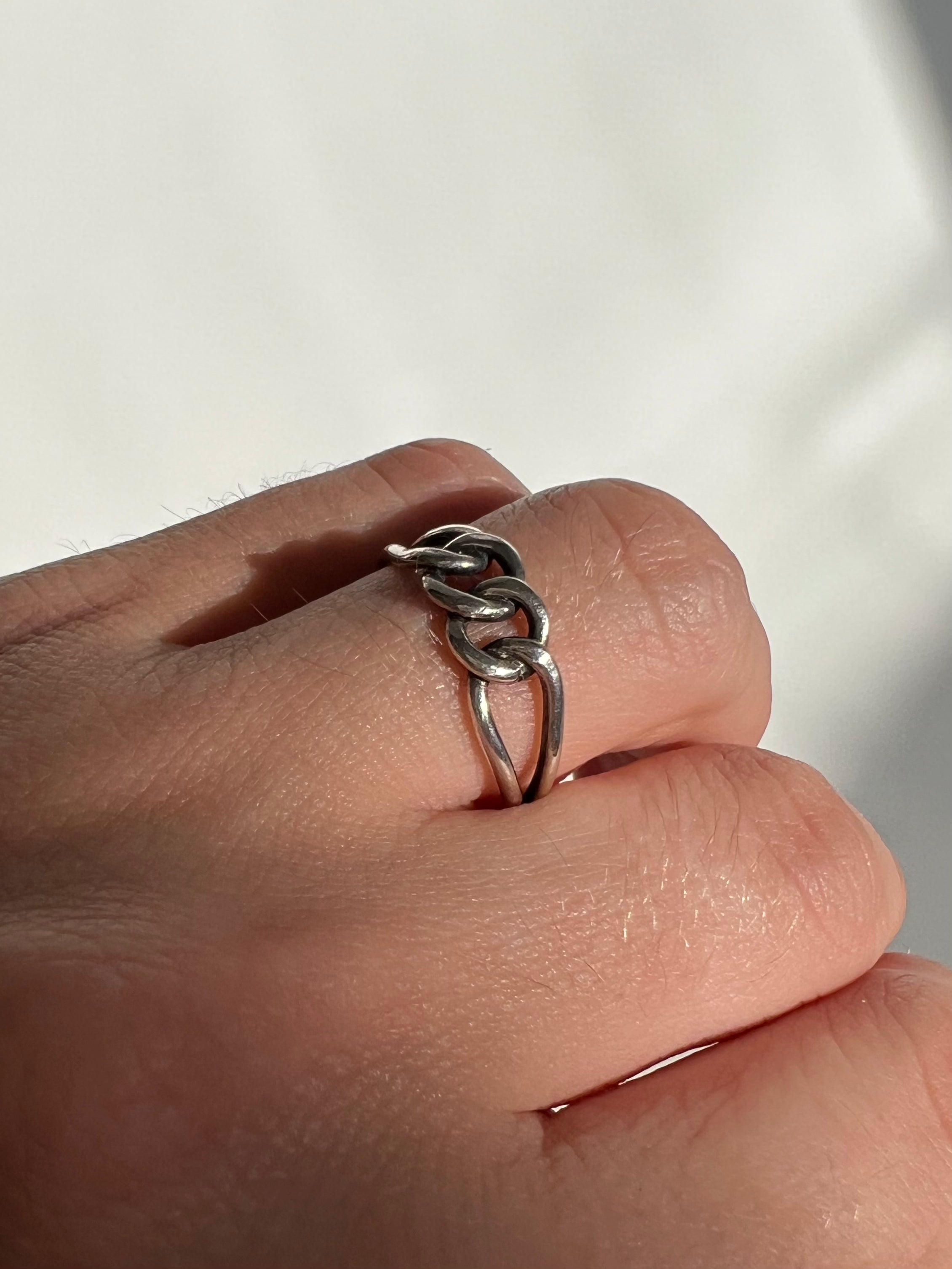 טבעת שלשלאות כסף 925 