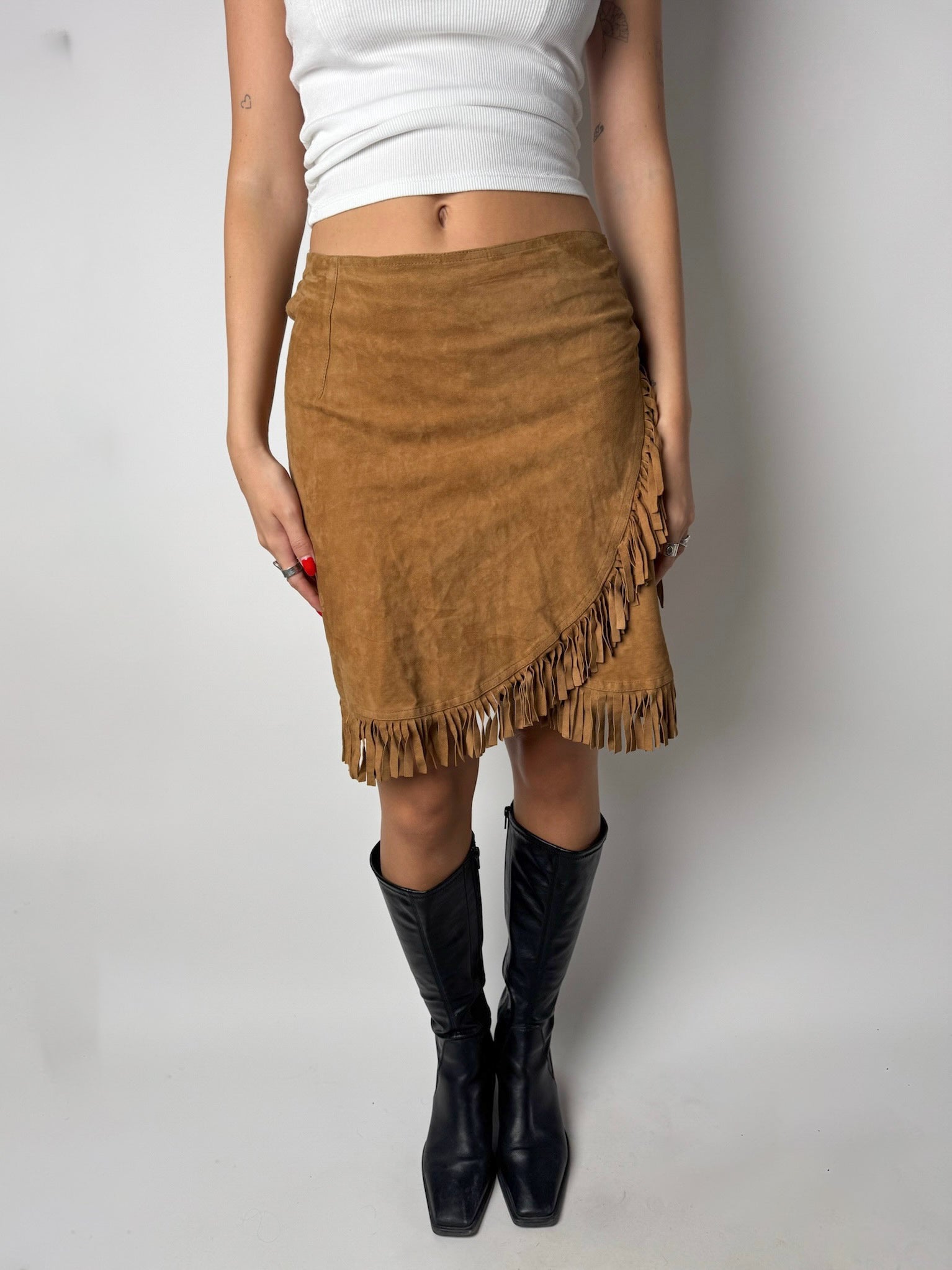 חצאית זמש מעטפת (38)