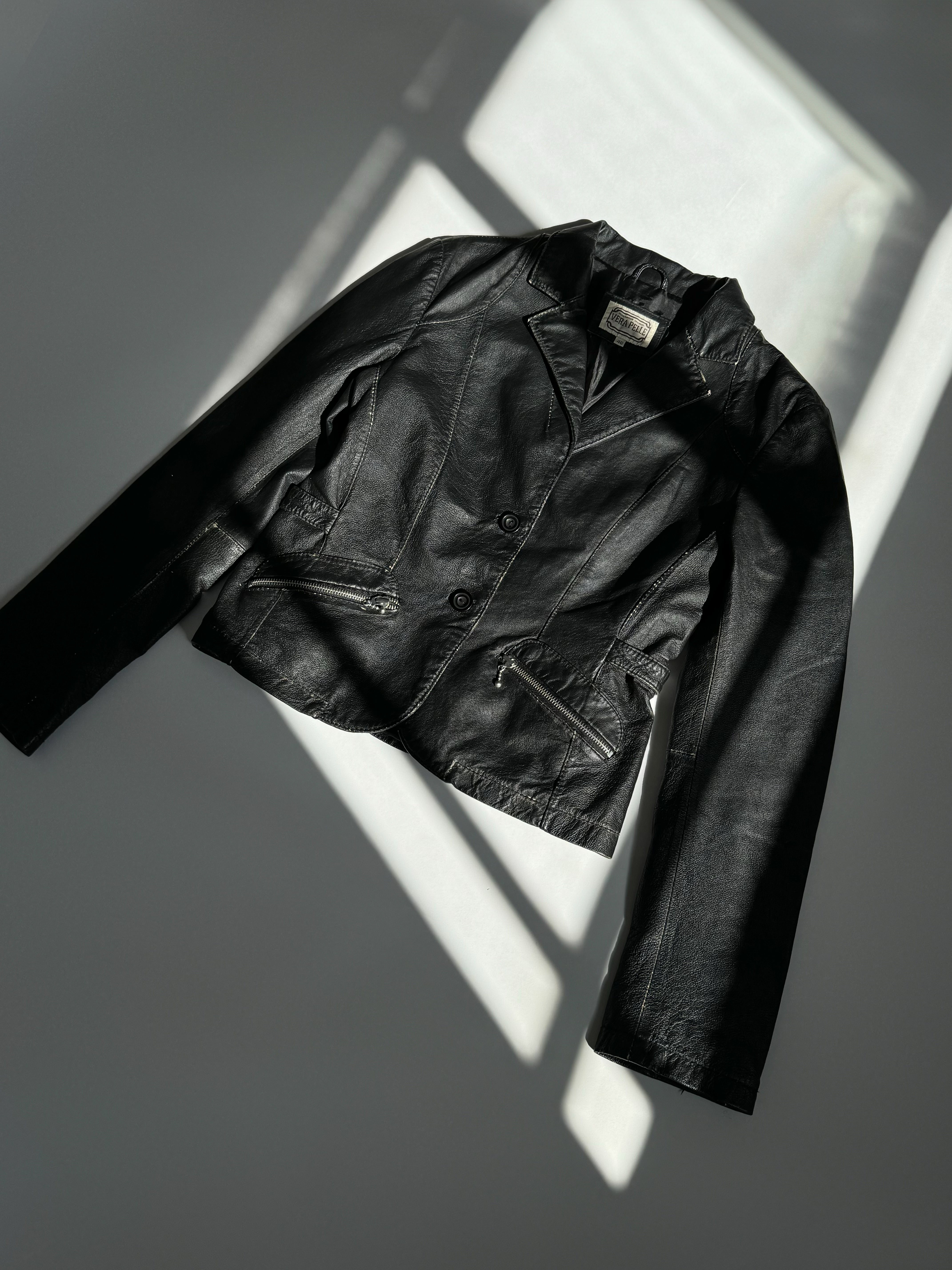 ג׳קט עור בייקר (S)