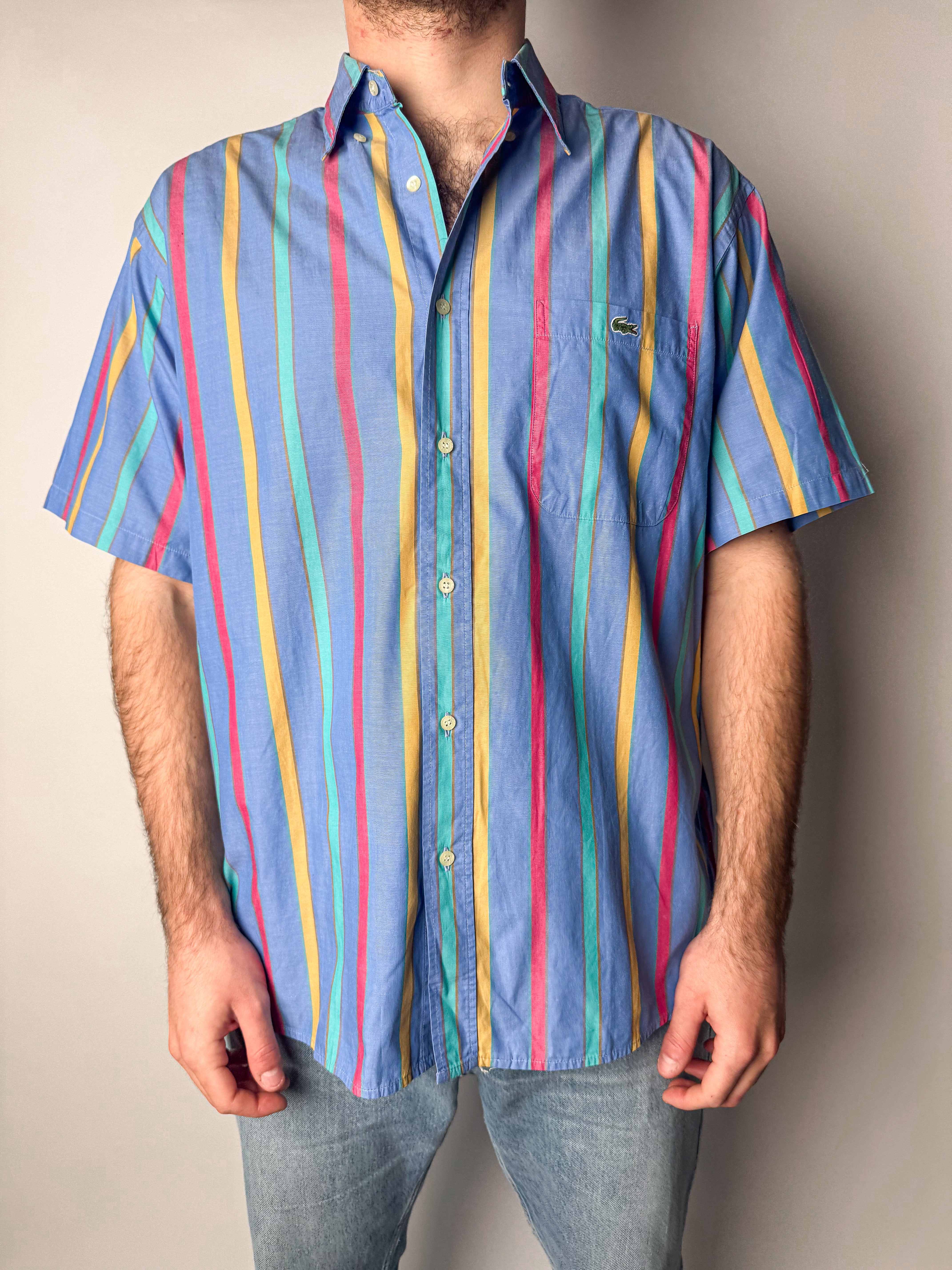 חולצה מכופתרת פסים Lacoste (L)