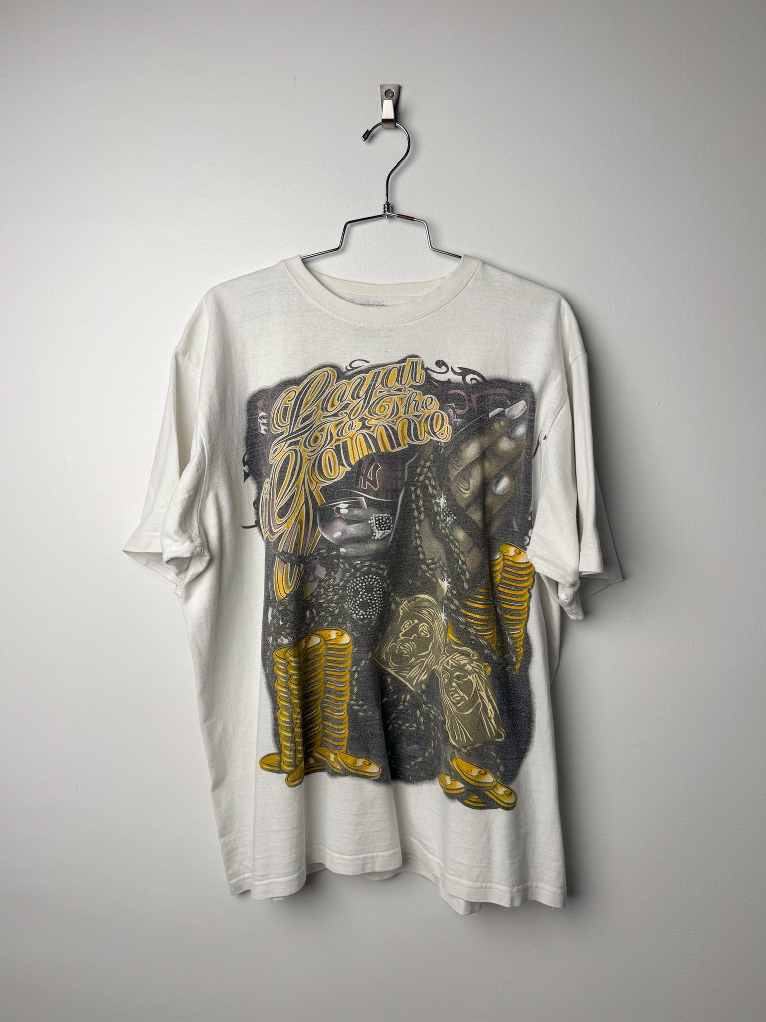 טי שרט לבנה עם הדפס Yalong (XL)