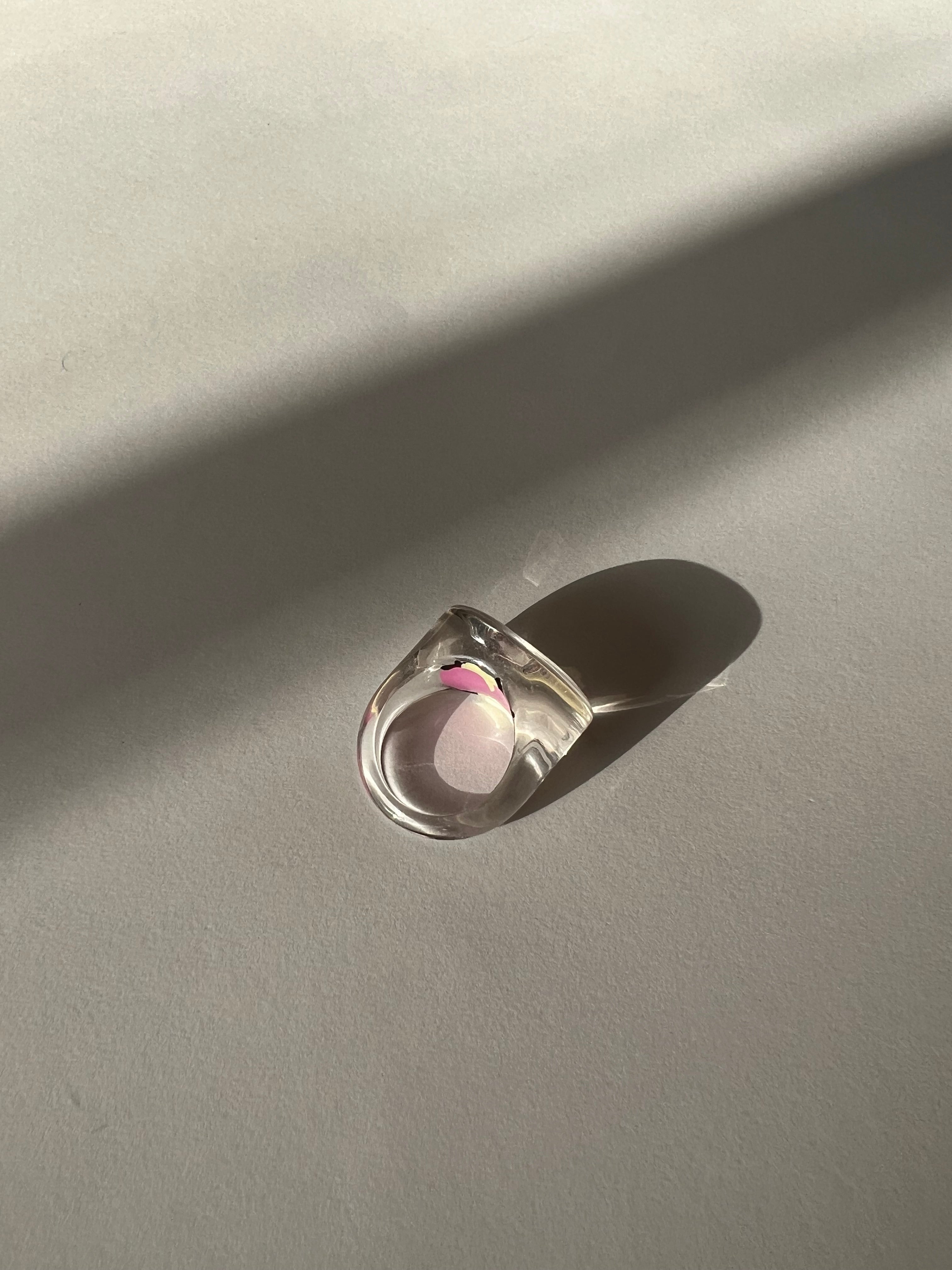 טבעת שנות ה90 שקופה (6.5 US)