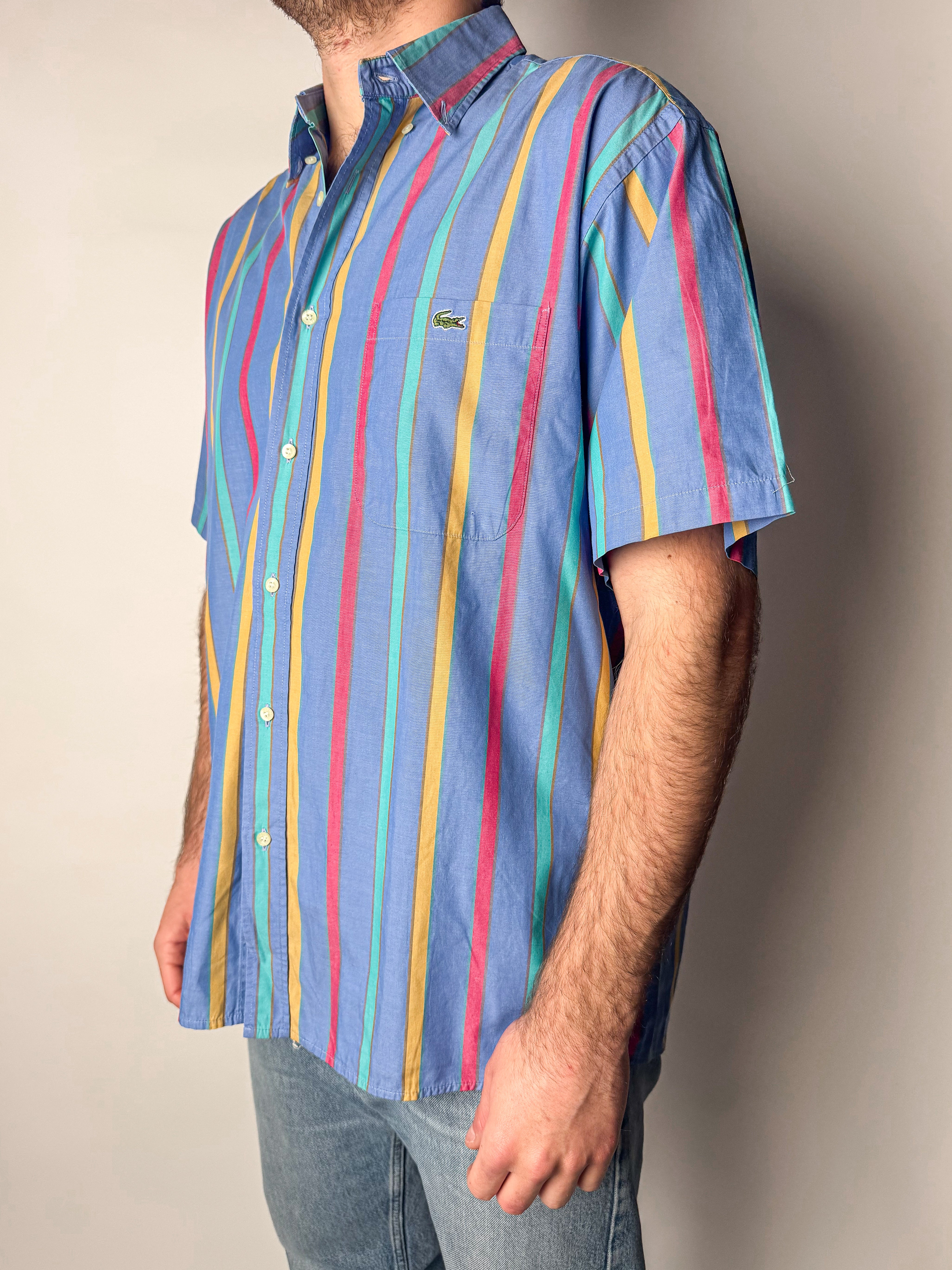 חולצה מכופתרת פסים Lacoste (L)