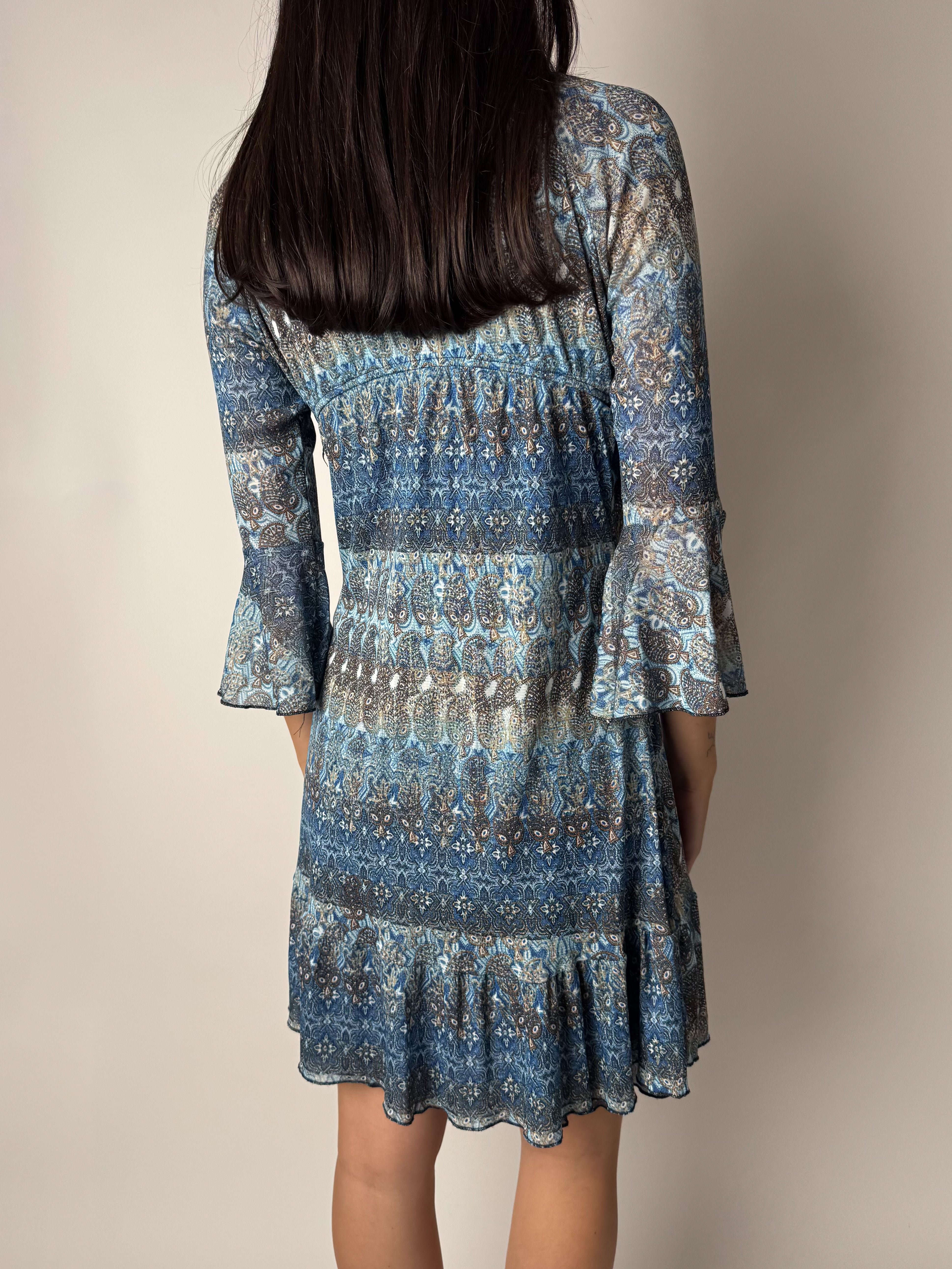 שמלת מידי בהדפס אתני (M)