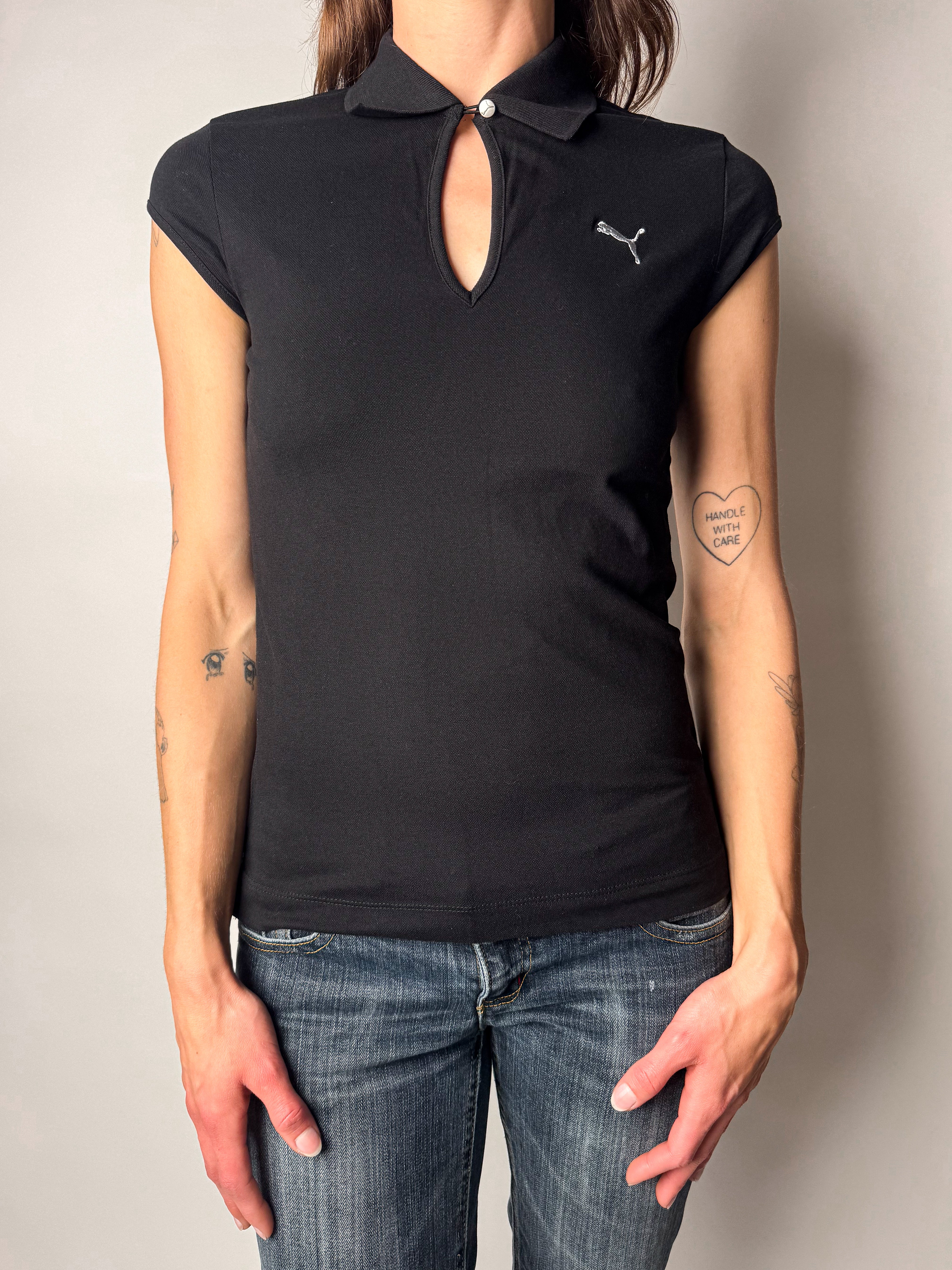 חולצת פולו שחורה Puma (XS)
