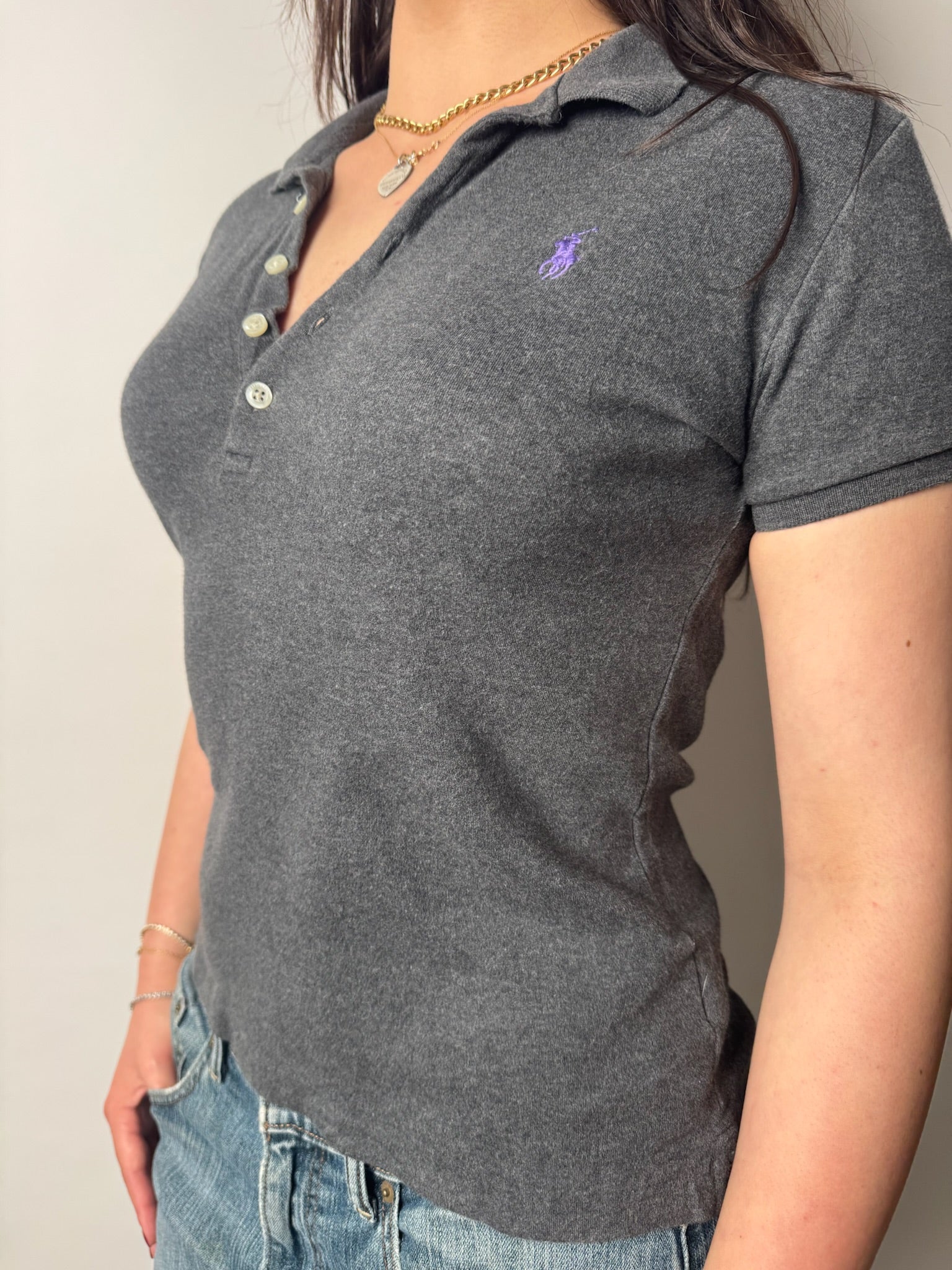 חולצת פולו אפורה Polo Ralph Raluren (M)