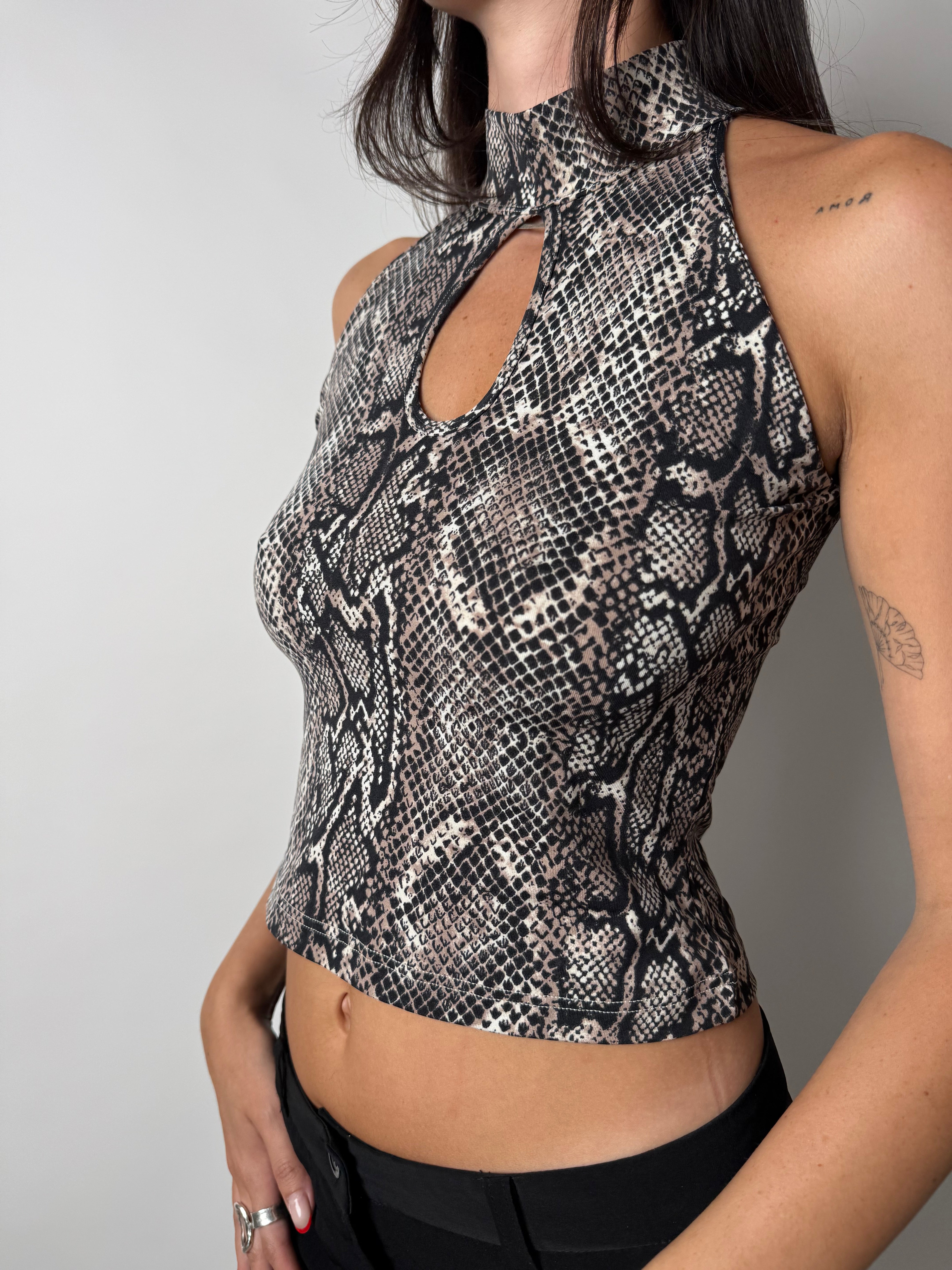 גופיה בהדפס נחש (S)