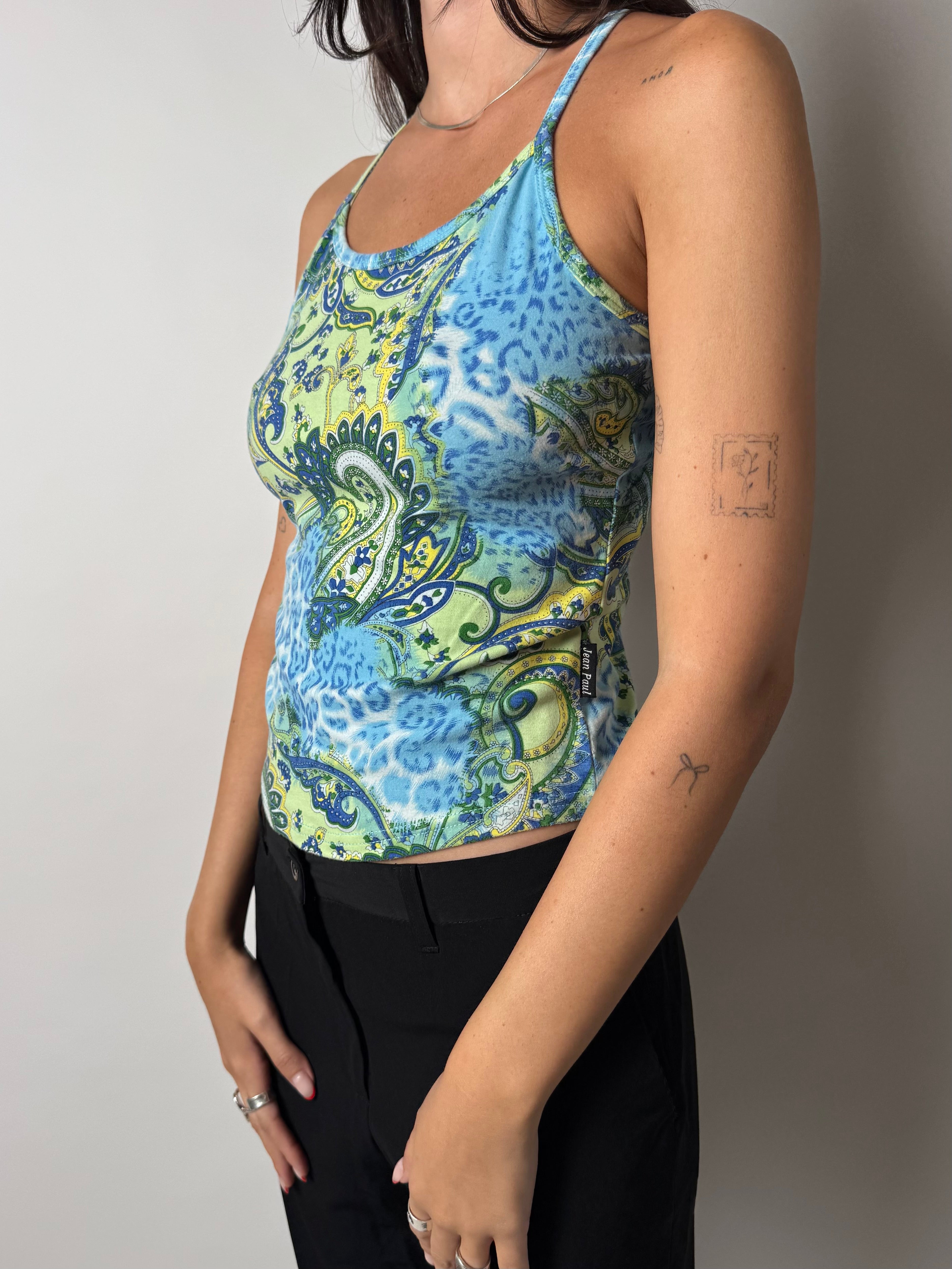 גופיה בהדפס פייזלי (S)