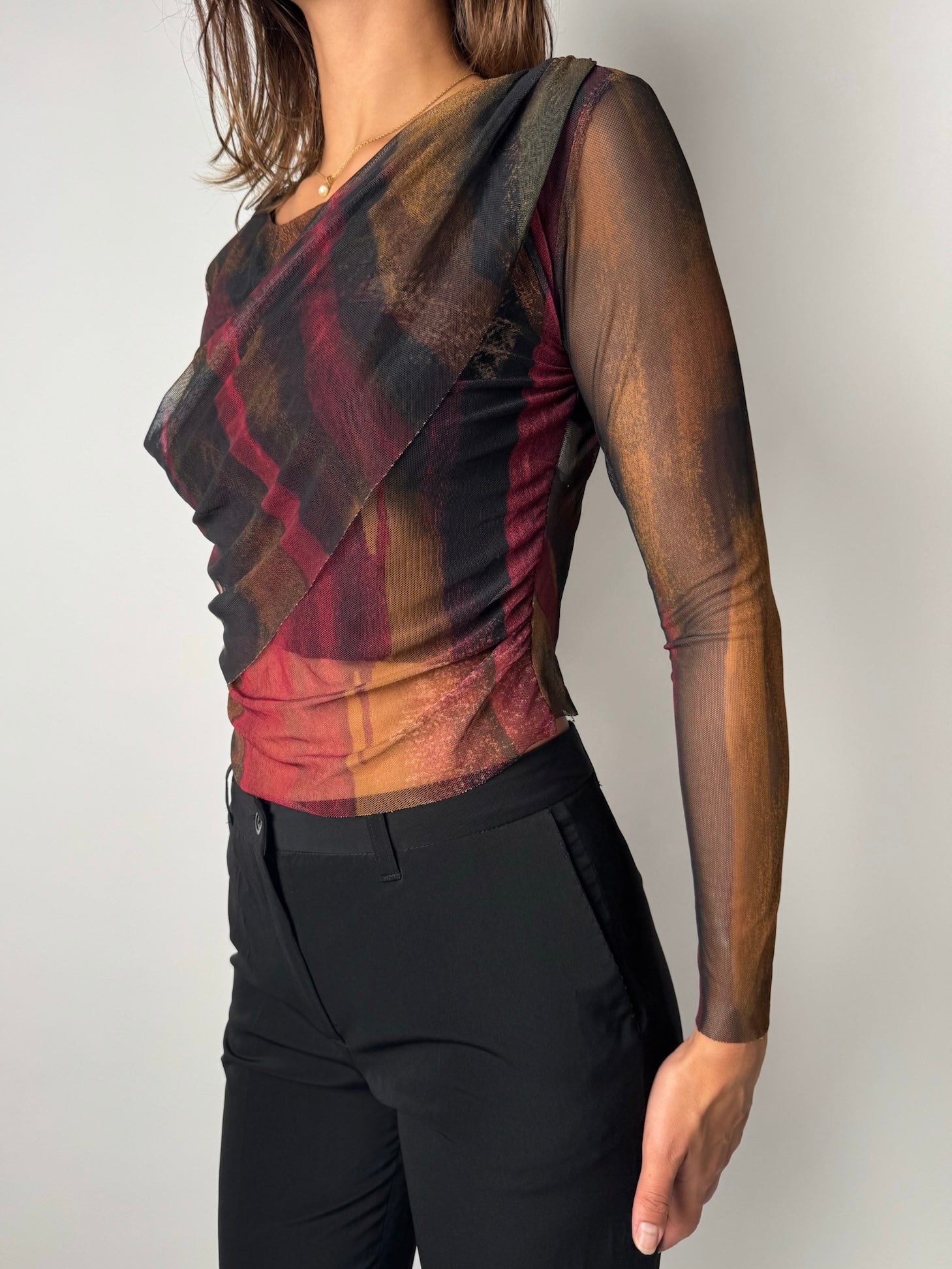 חולצת מש נשפכת צבעונית (S)