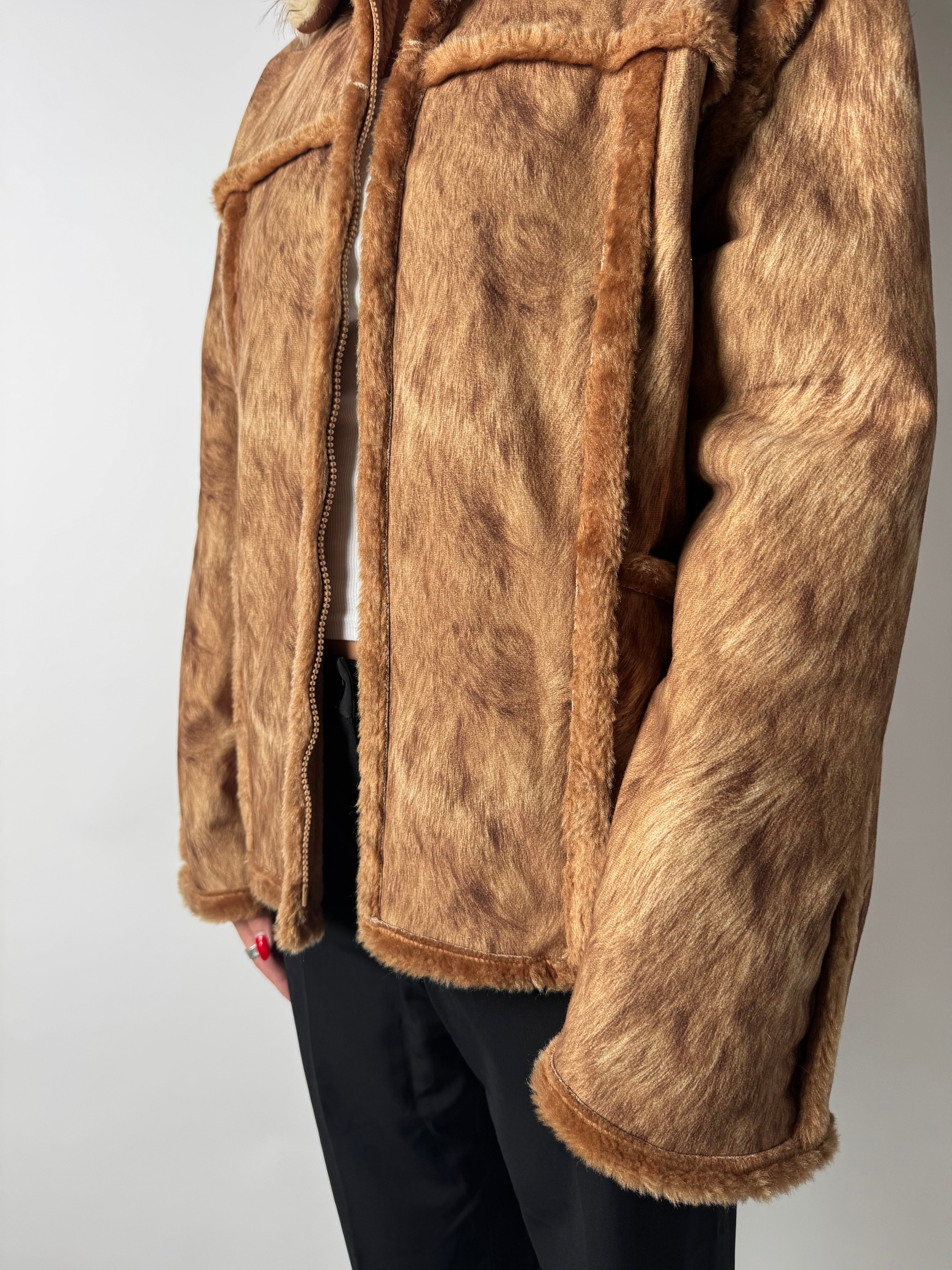 מעיל בשילוב פרווה (M-L)